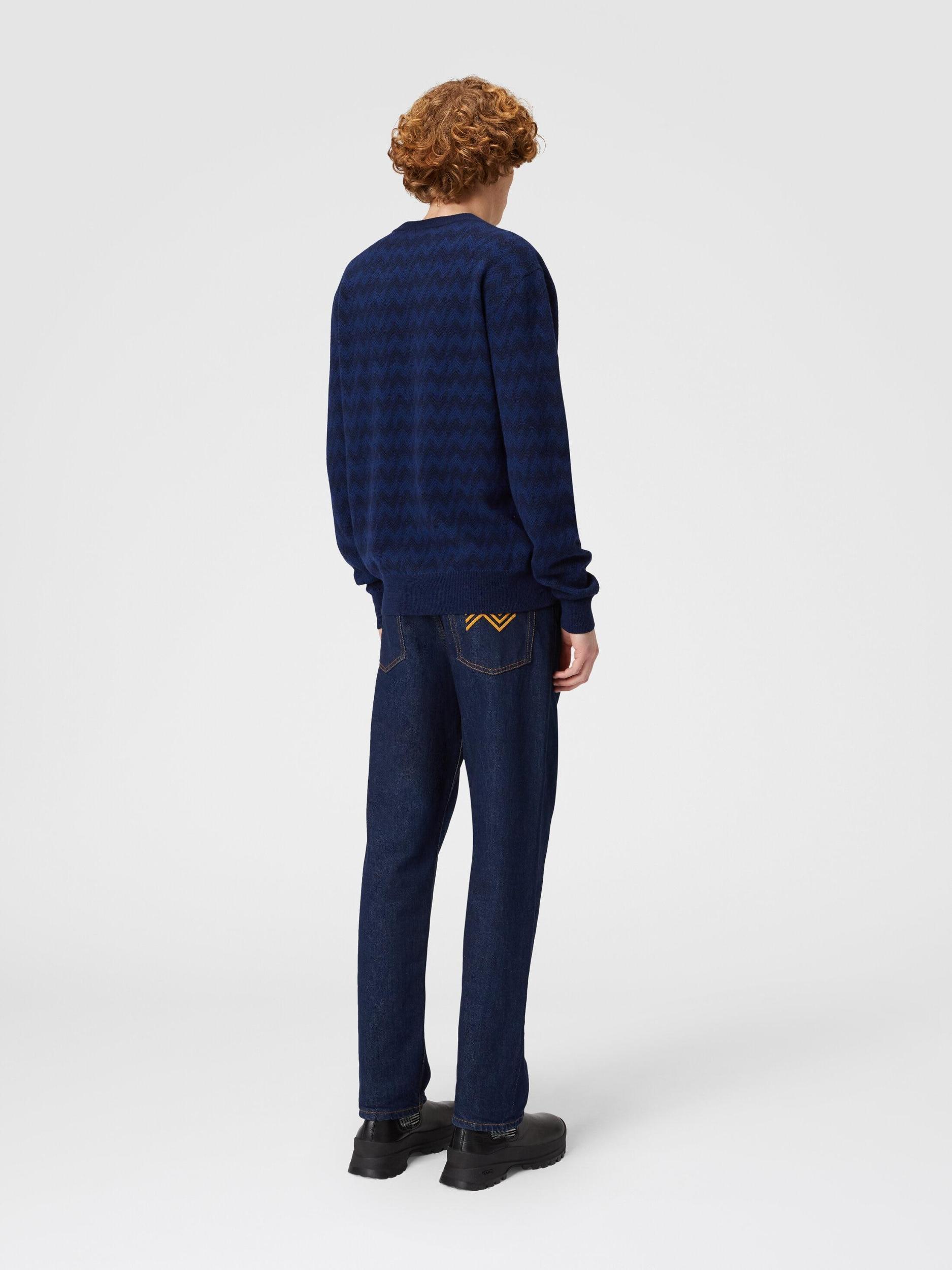 Zigzag wool and cashmere crewneck pullover Product Image