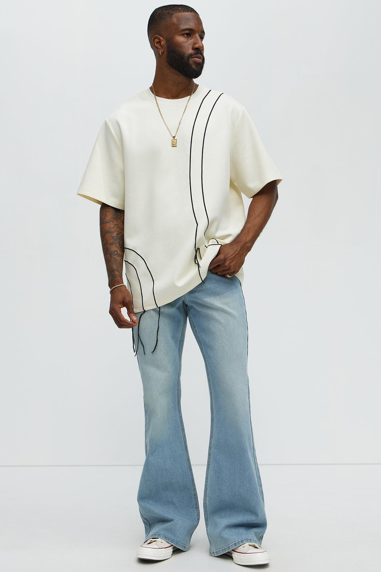 Stacked Slim Flare Grab Your Attention Jeans - Light Blue Wash Product Image