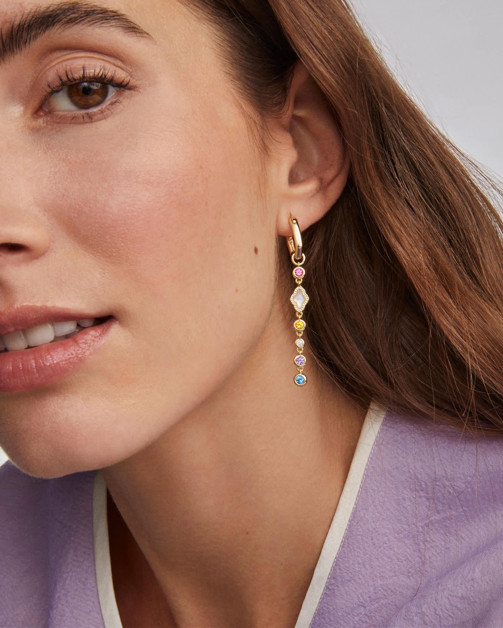 Mini Elisa and Abbie Gold Huggie Earrings Product Image
