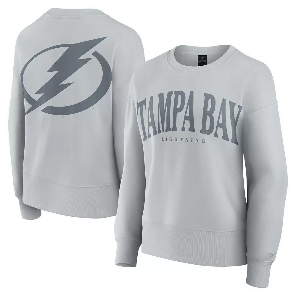 Women's Fanatics  Gray Tampa Bay Lightning Elements Flow Pullover Sweatshirt, Size: 2XL, Lgh Grey Product Image