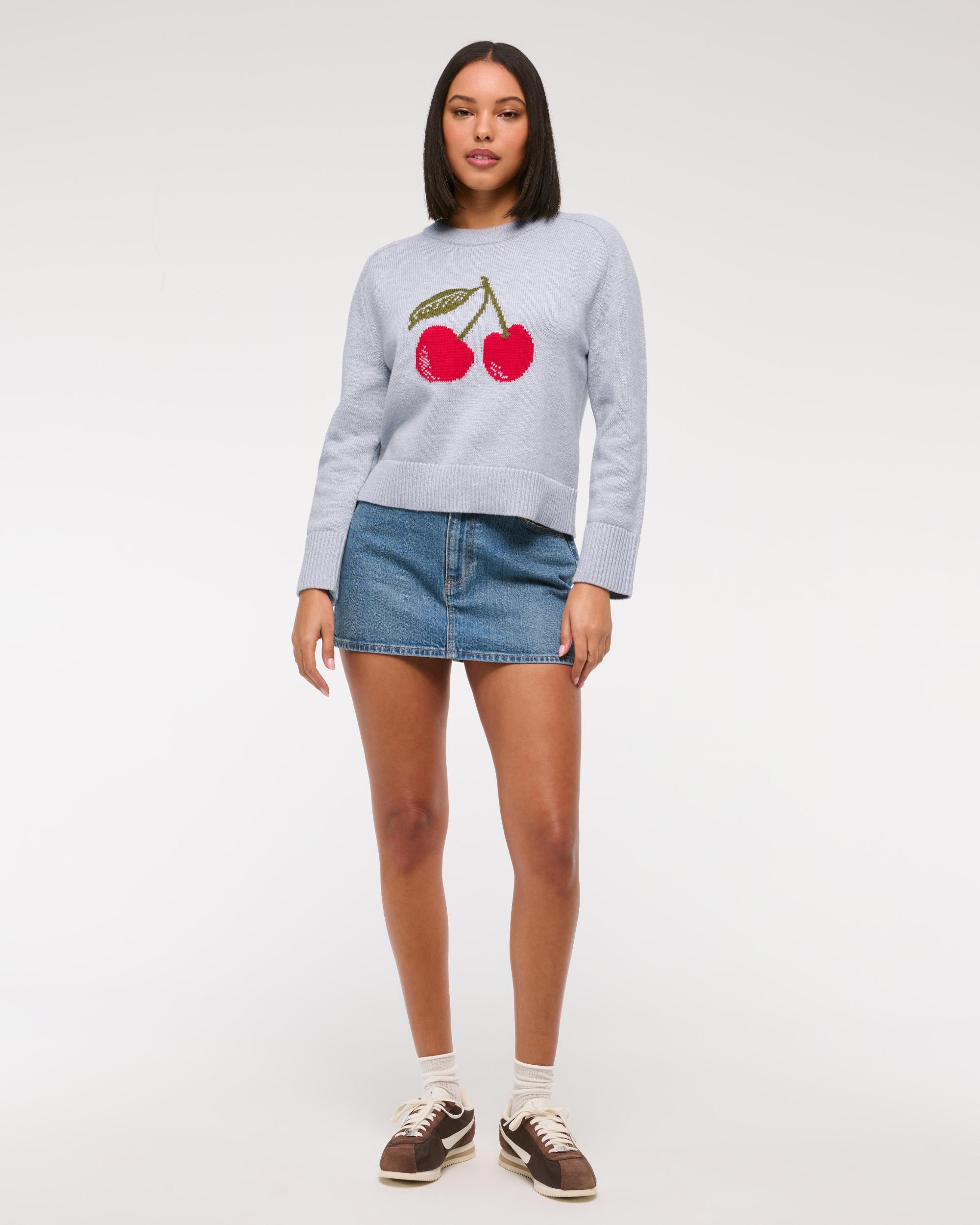 The A&F Madeline Textural Crew Sweater Product Image