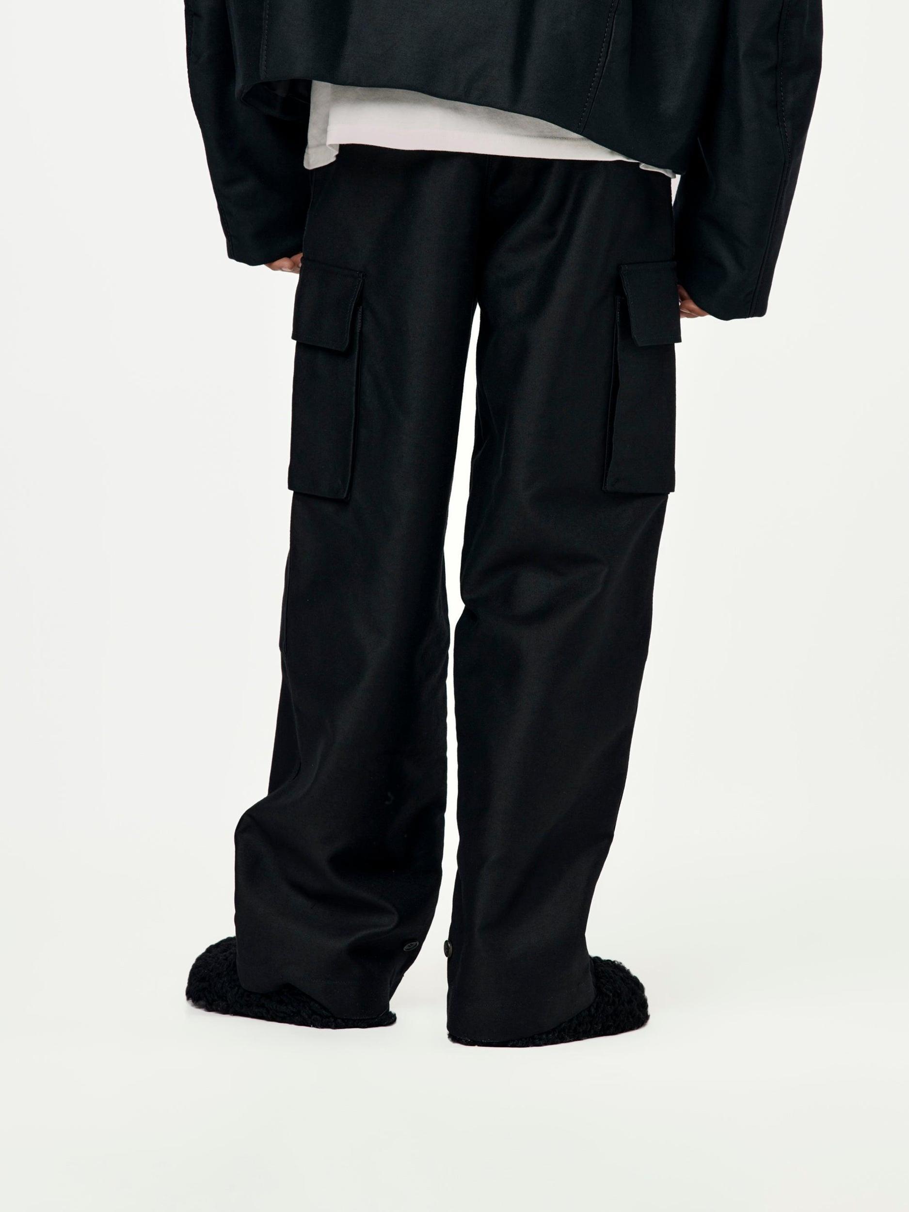 Organic Cotton Moleskin Cargo Pants (Black) Product Image