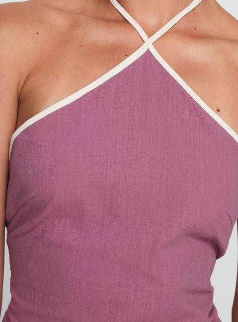 Carmelah Top Purple / White Product Image