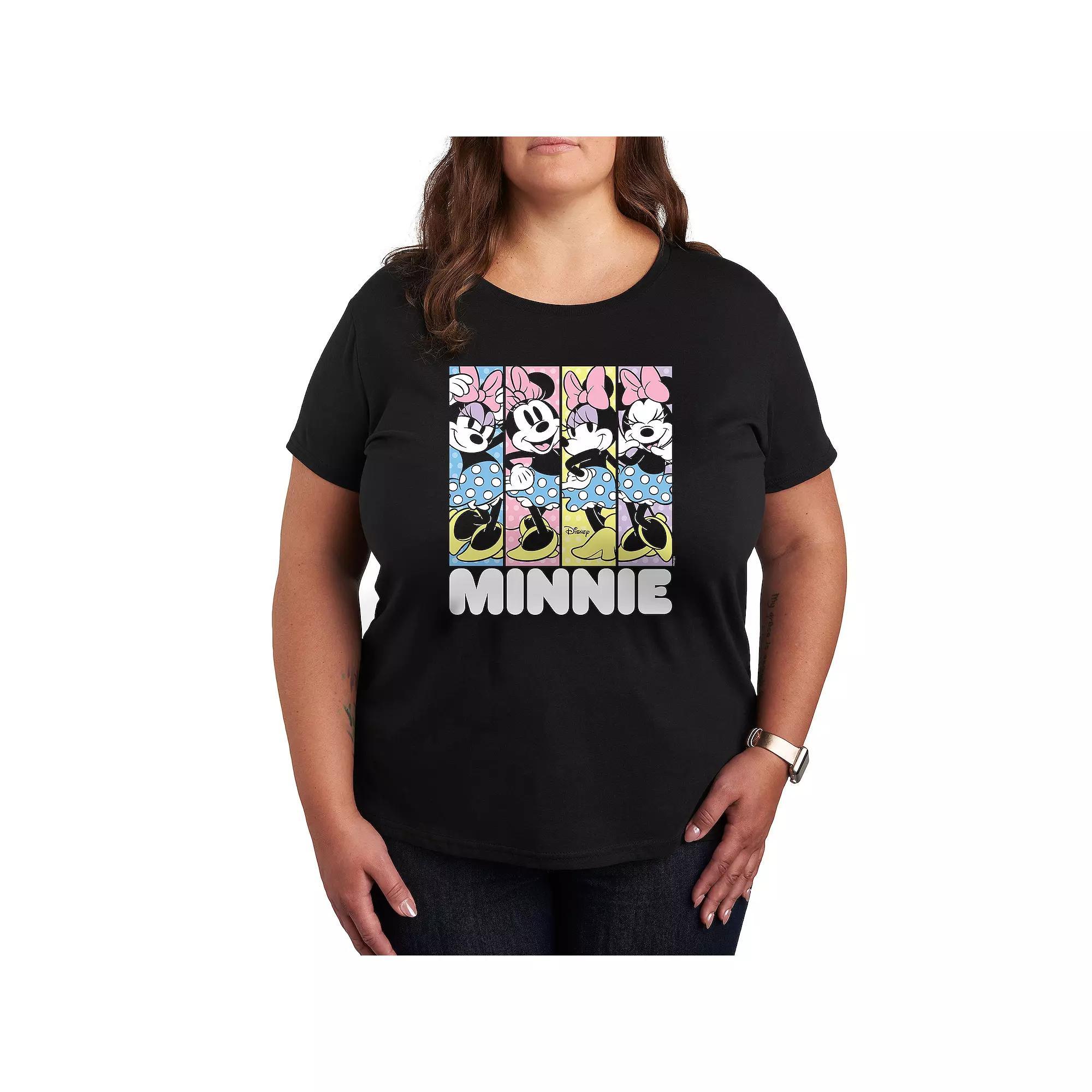 Disneys Minnie Mouse Plus Panels Graphic Tee, Womens Product Image
