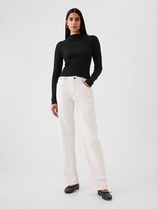 Modern Rib Funnel-Neck T-Shirt Product Image