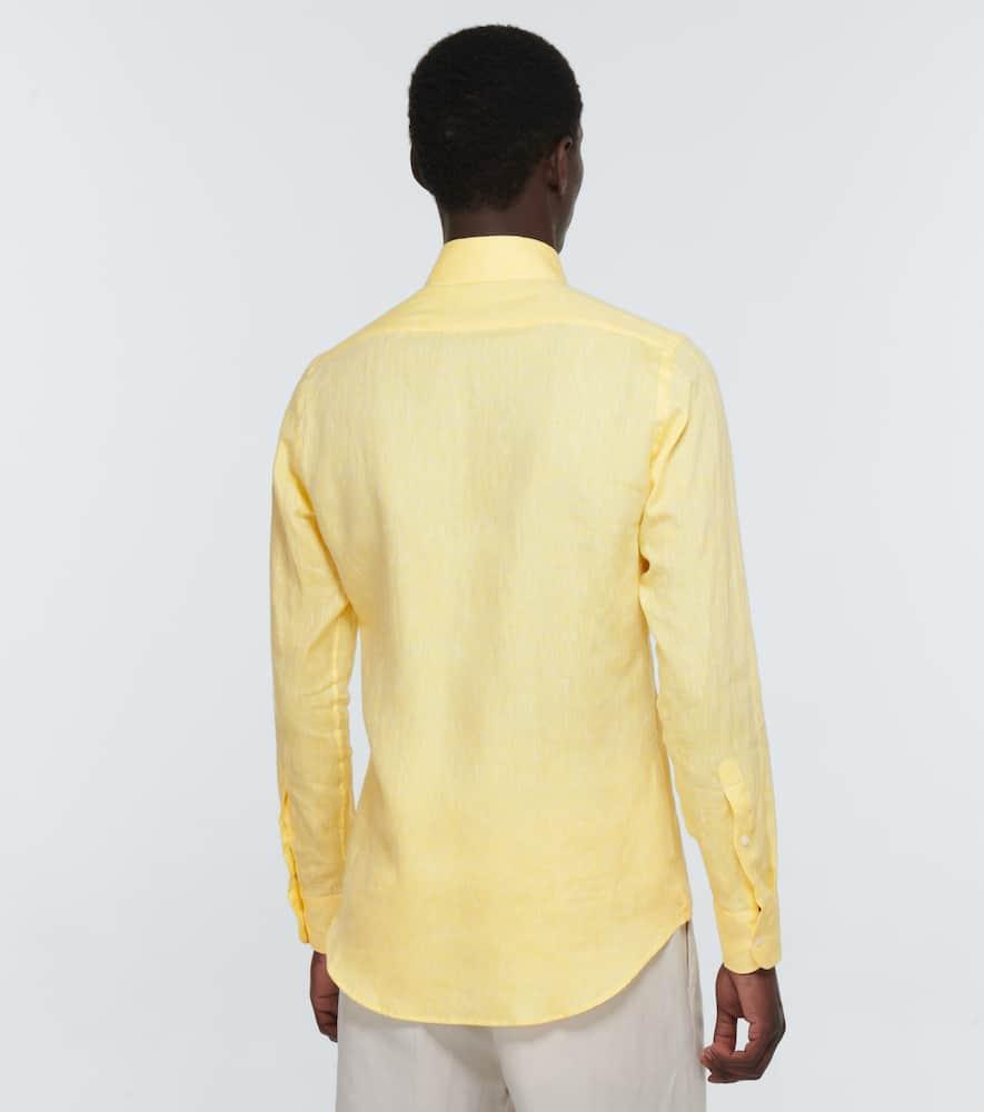 THOM SWEENEY Linen Shirt In Yellow Product Image
