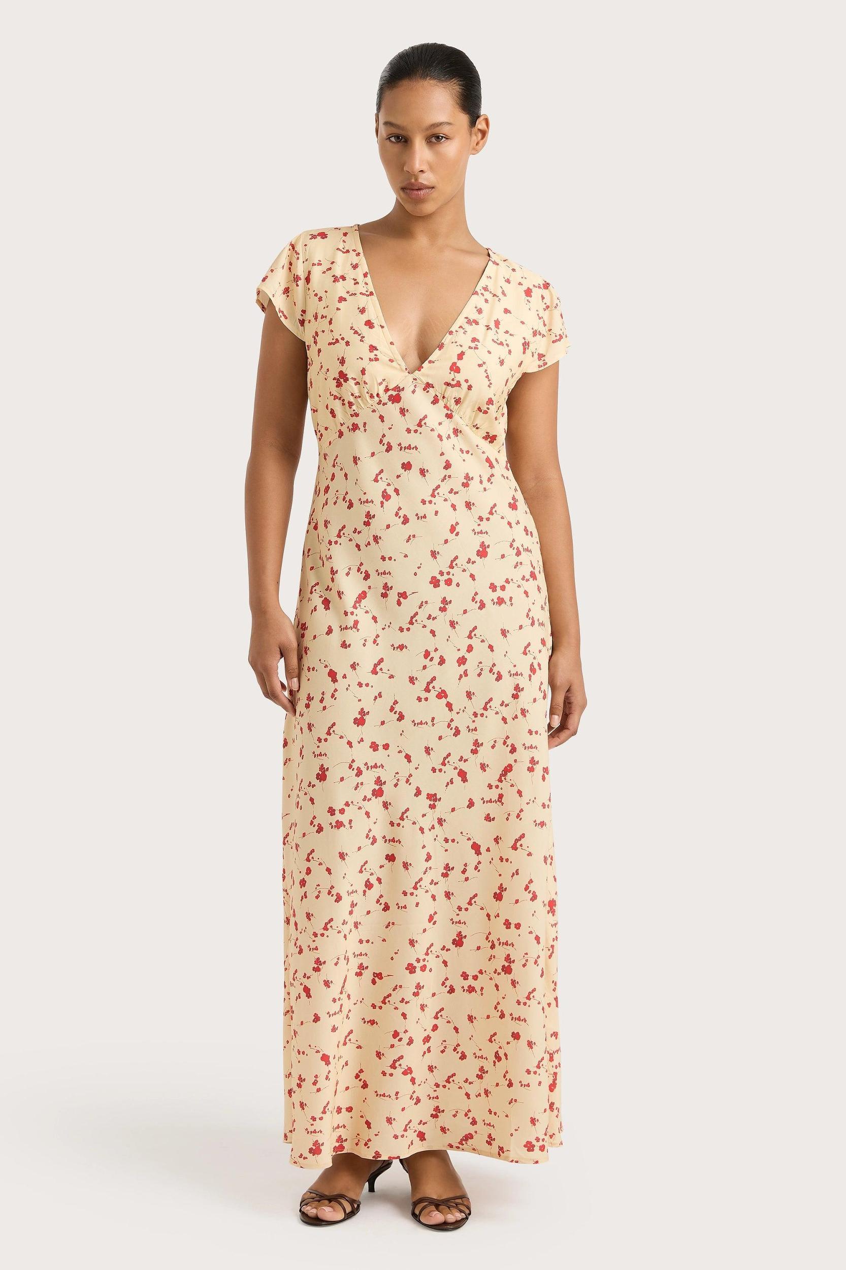 Esson Midi Dress Blossom Yellow Product Image