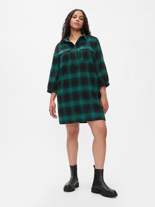 Flannel Utility Mini Shirtdress Product Image