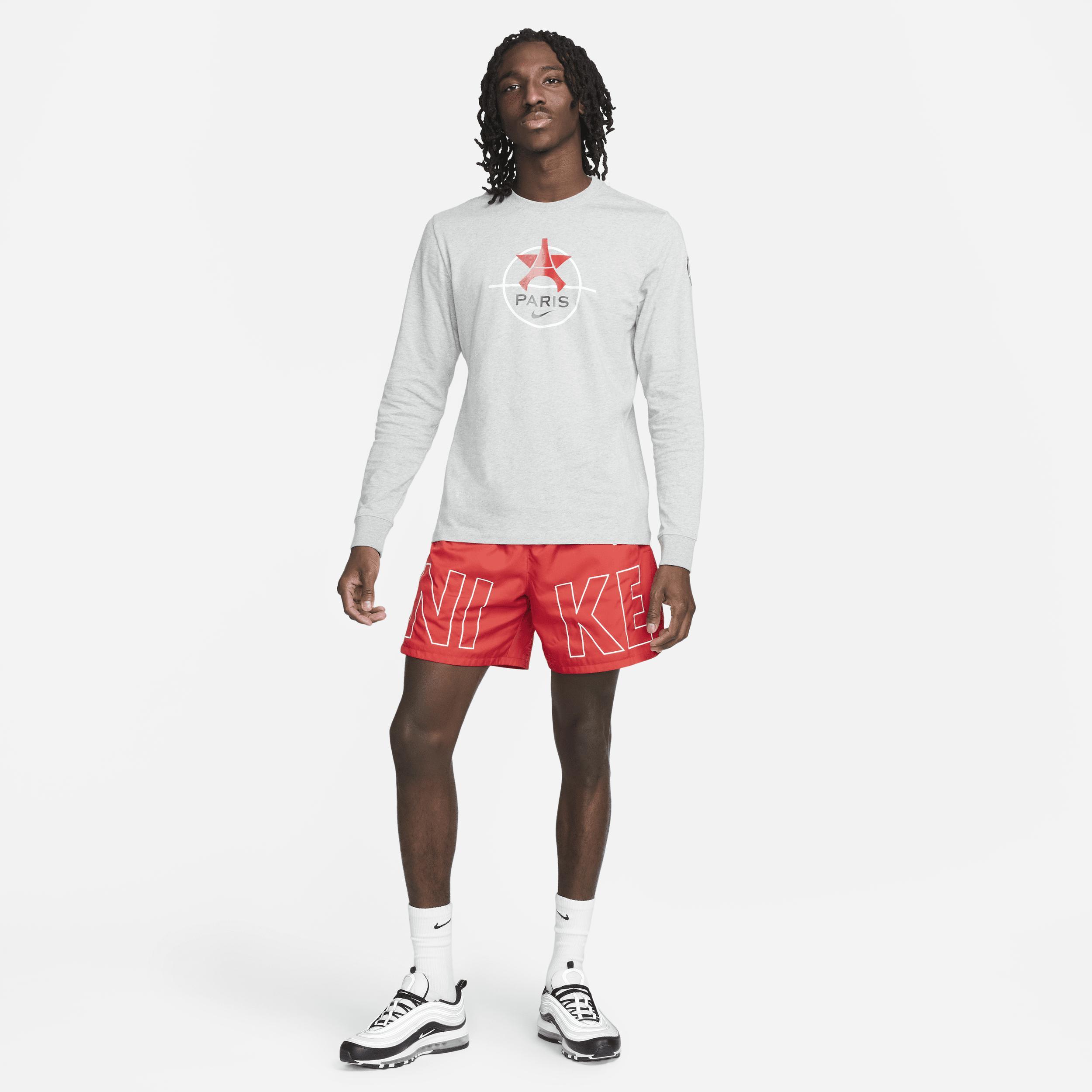 Men's Nike Heather Gray Paris Saint-Germain Knockout Long Sleeve T-Shirt, Size: 2XL, Psg Grey Product Image
