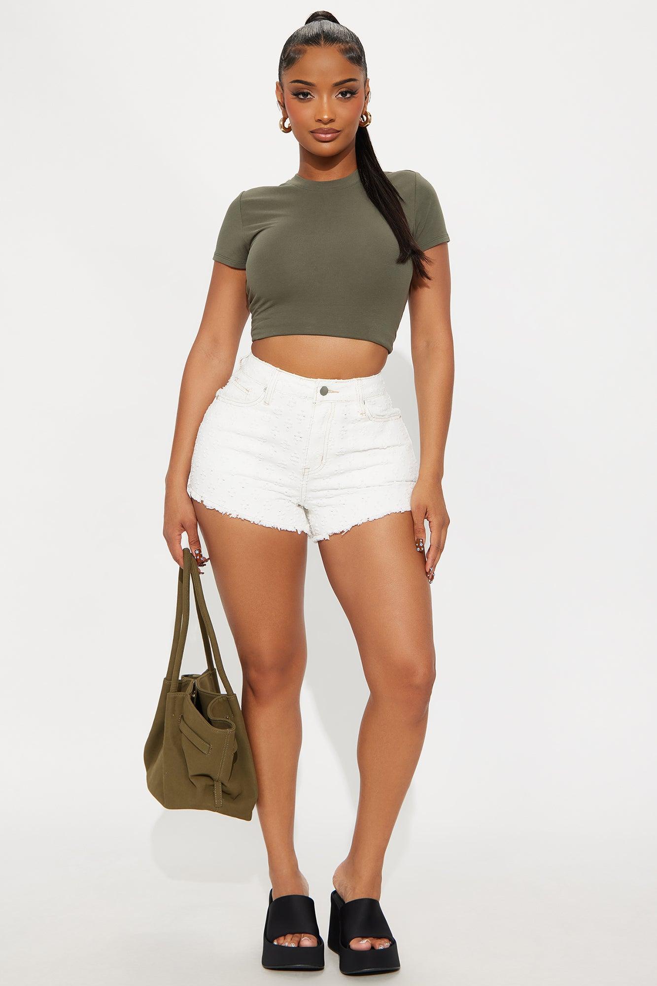 Camilla Classic Fit Crew Neck Tee - Military Green Product Image