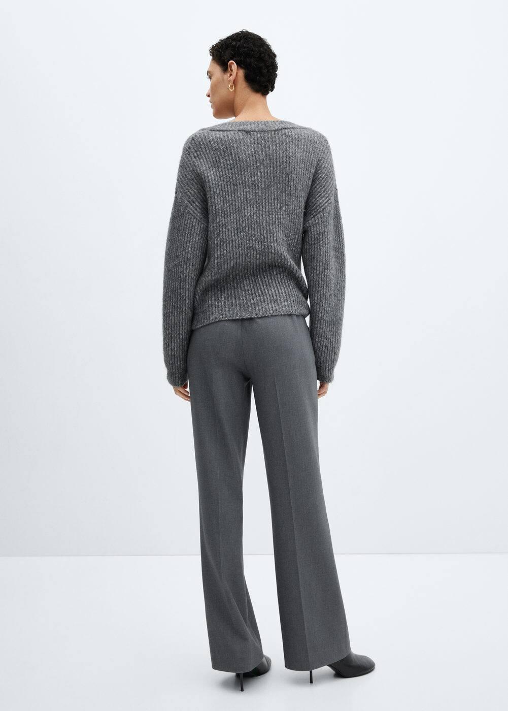 Mango zip side straight leg pants Product Image