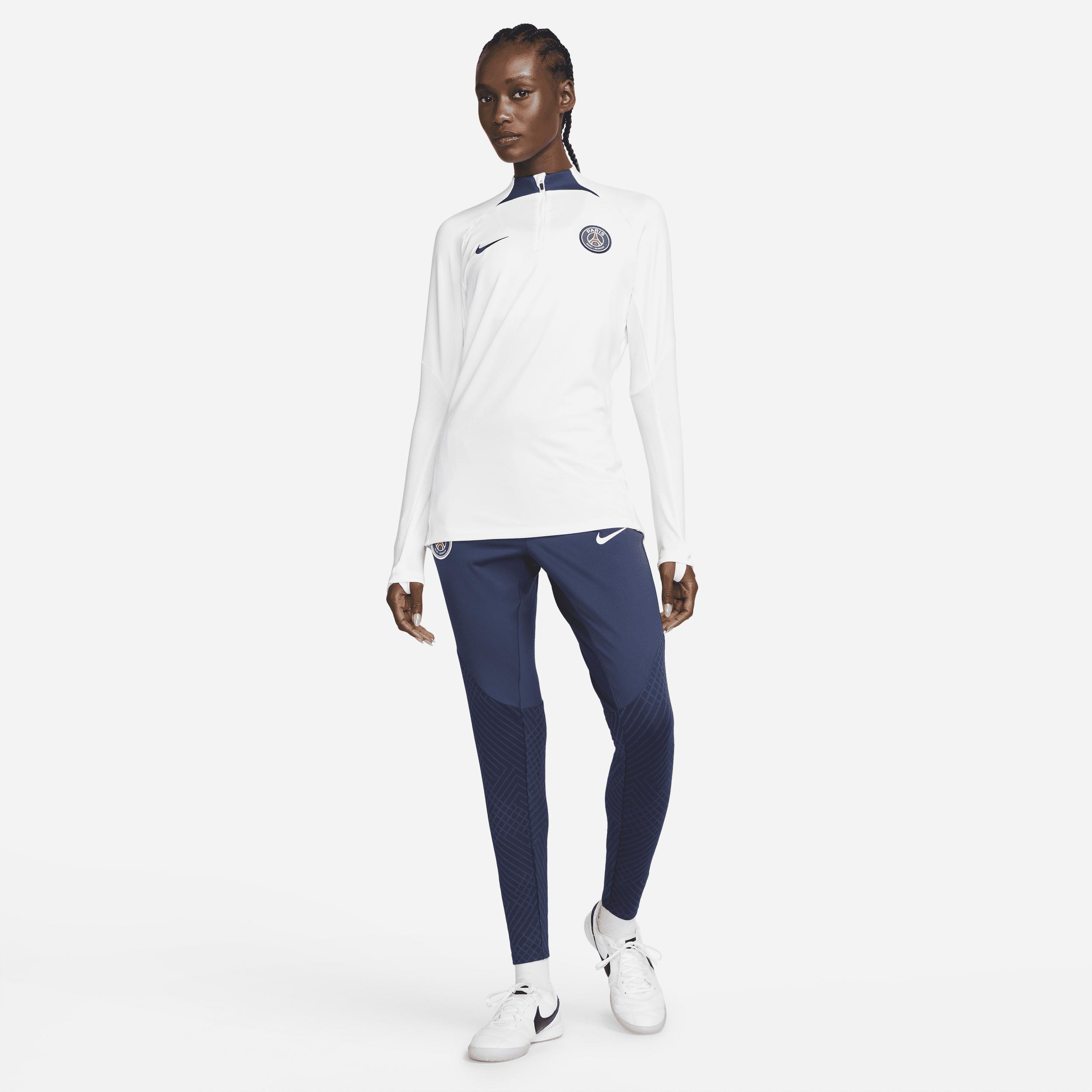 Women's Nike White Paris Saint-Germain Strike Drill Raglan Performance Quarter-Zip Top, Size: XL, Psg White Product Image