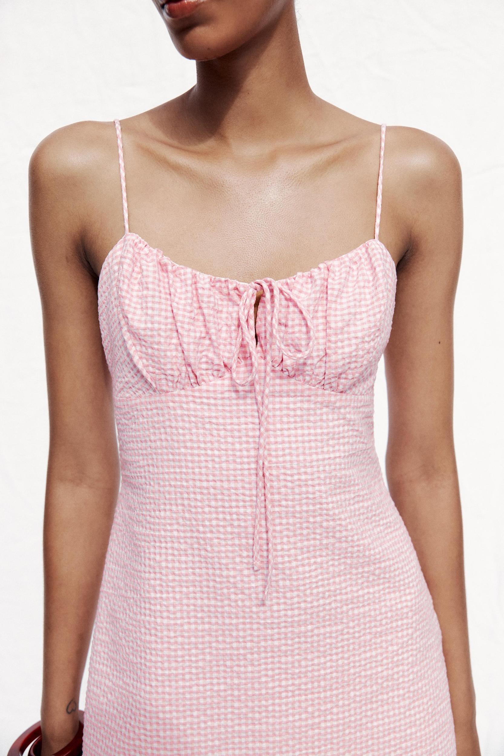 GINGHAM MINI DRESS Product Image