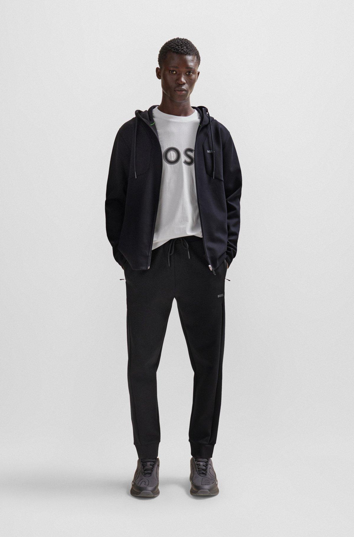 Cotton-blend tracksuit bottoms with HD logo print Product Image