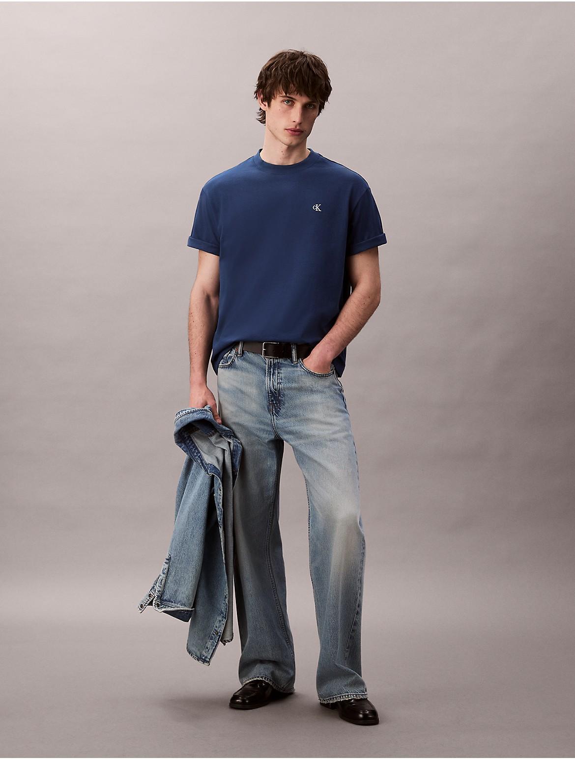 Calvin Klein Mens Archive Logo Relaxed Crewneck T-Shirt - Yellow Product Image