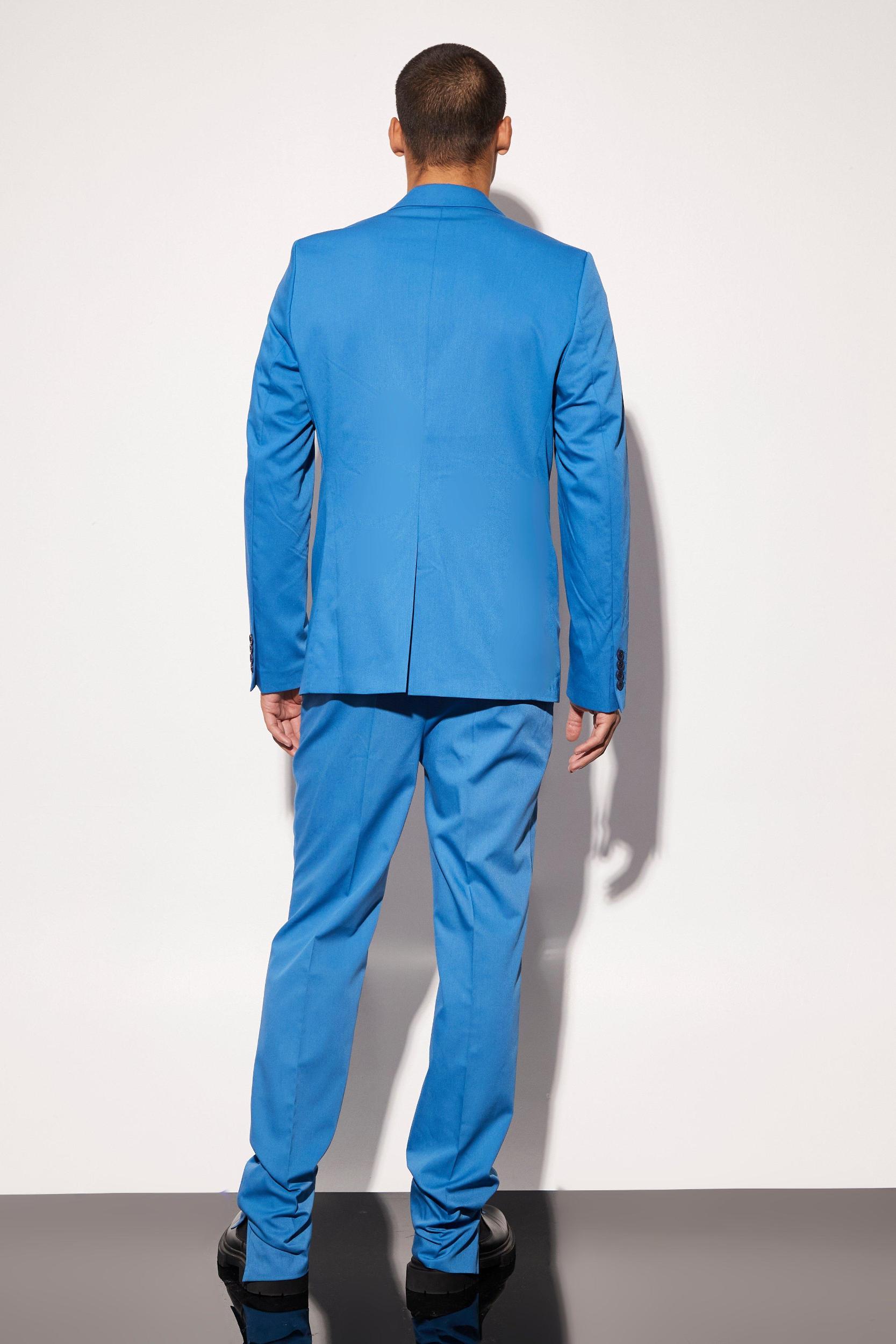 Slim Fit Curved Seam Detail Suit Jacket | boohooMAN USA Product Image