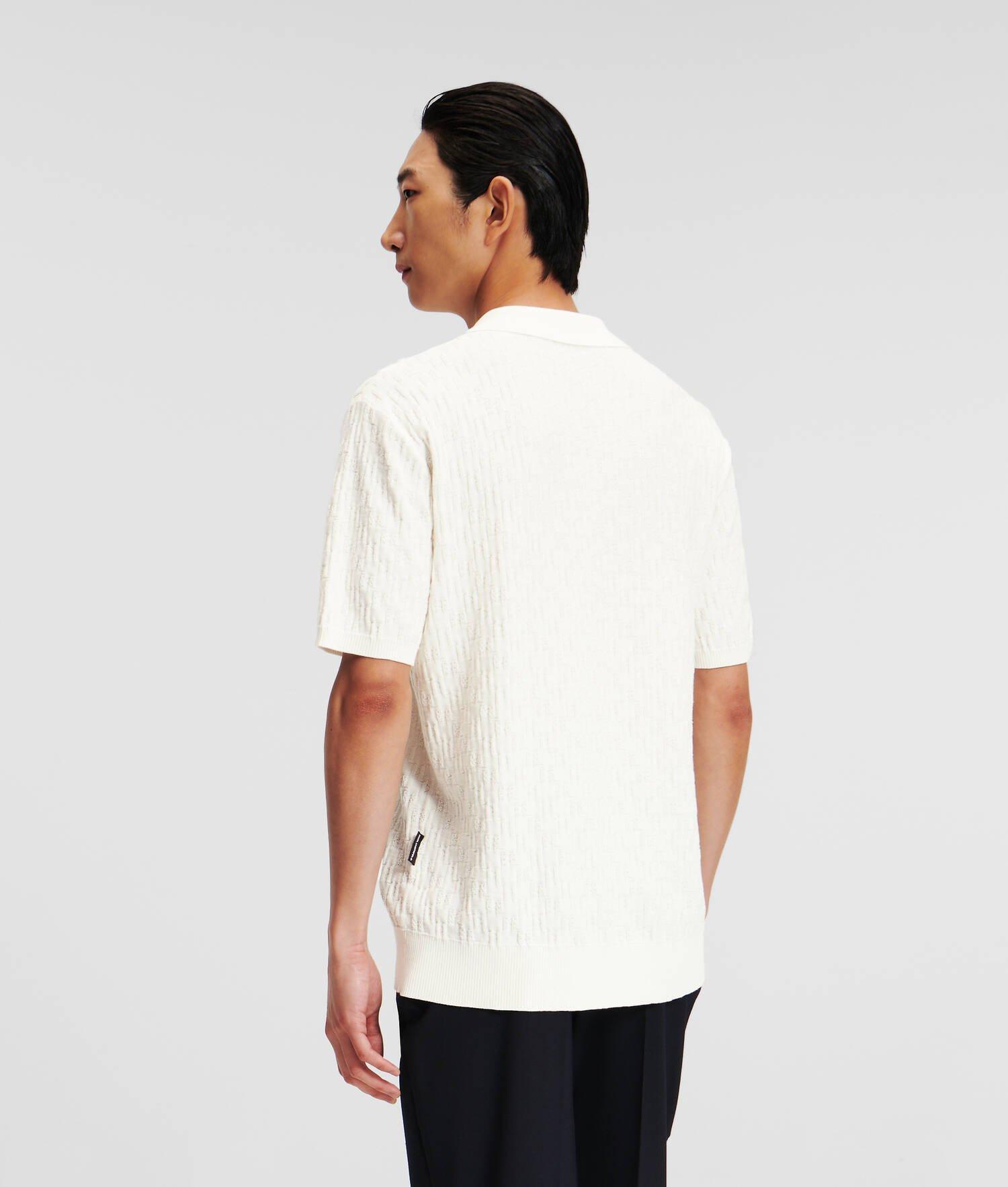KL MONOGRAM KNITTED POLO SHIRT Product Image