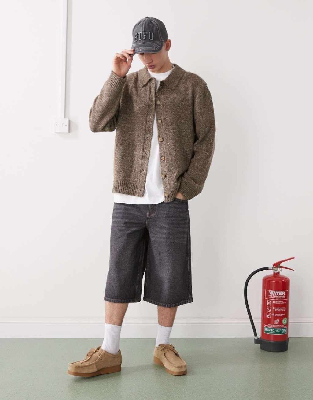 COLLUSION knit cardigan in multi Product Image