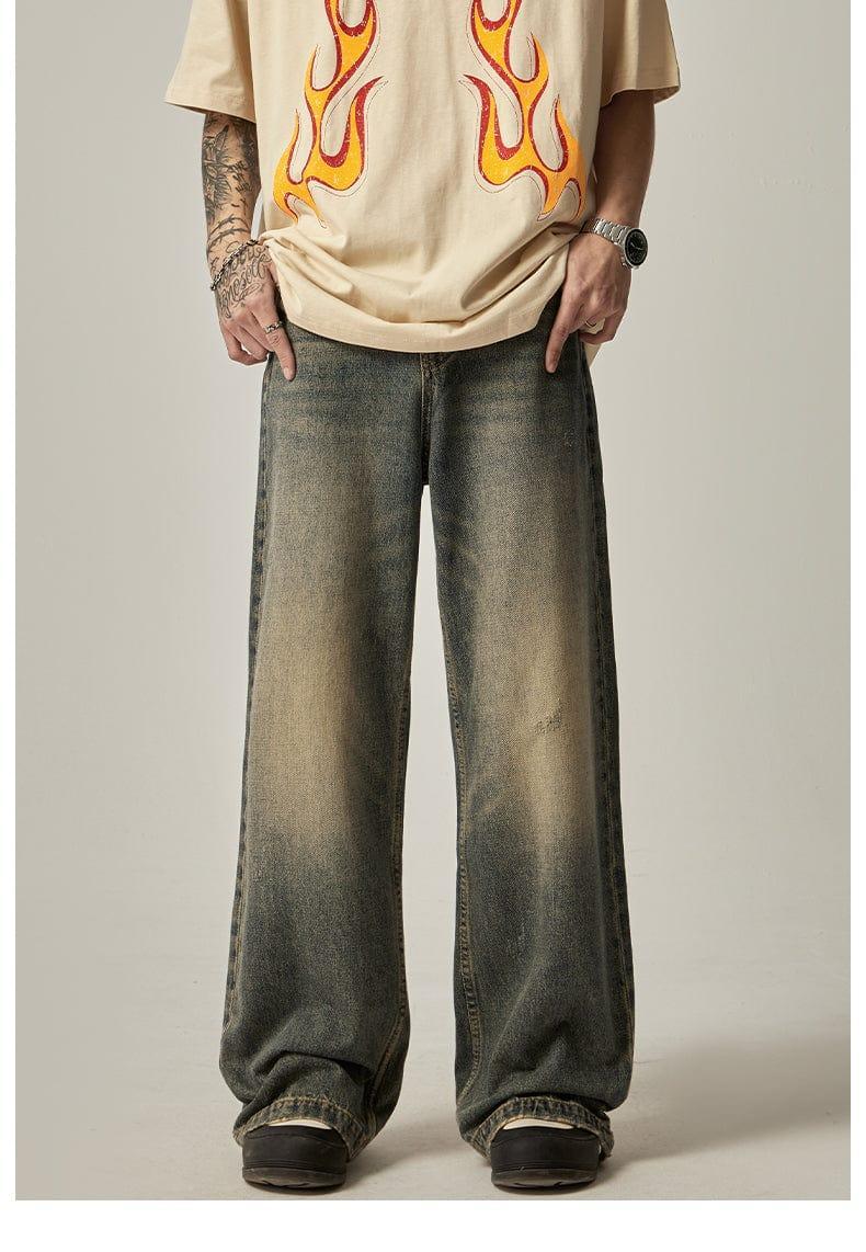 RT No. 11169 INDIGO BLUE STRAIGHT DENIM JEANS Product Image