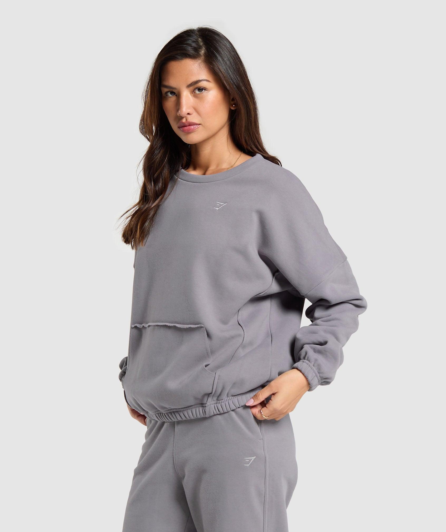 Gymshark Fleece Oversized Sweatshirt - Medium Grey Female Product Image