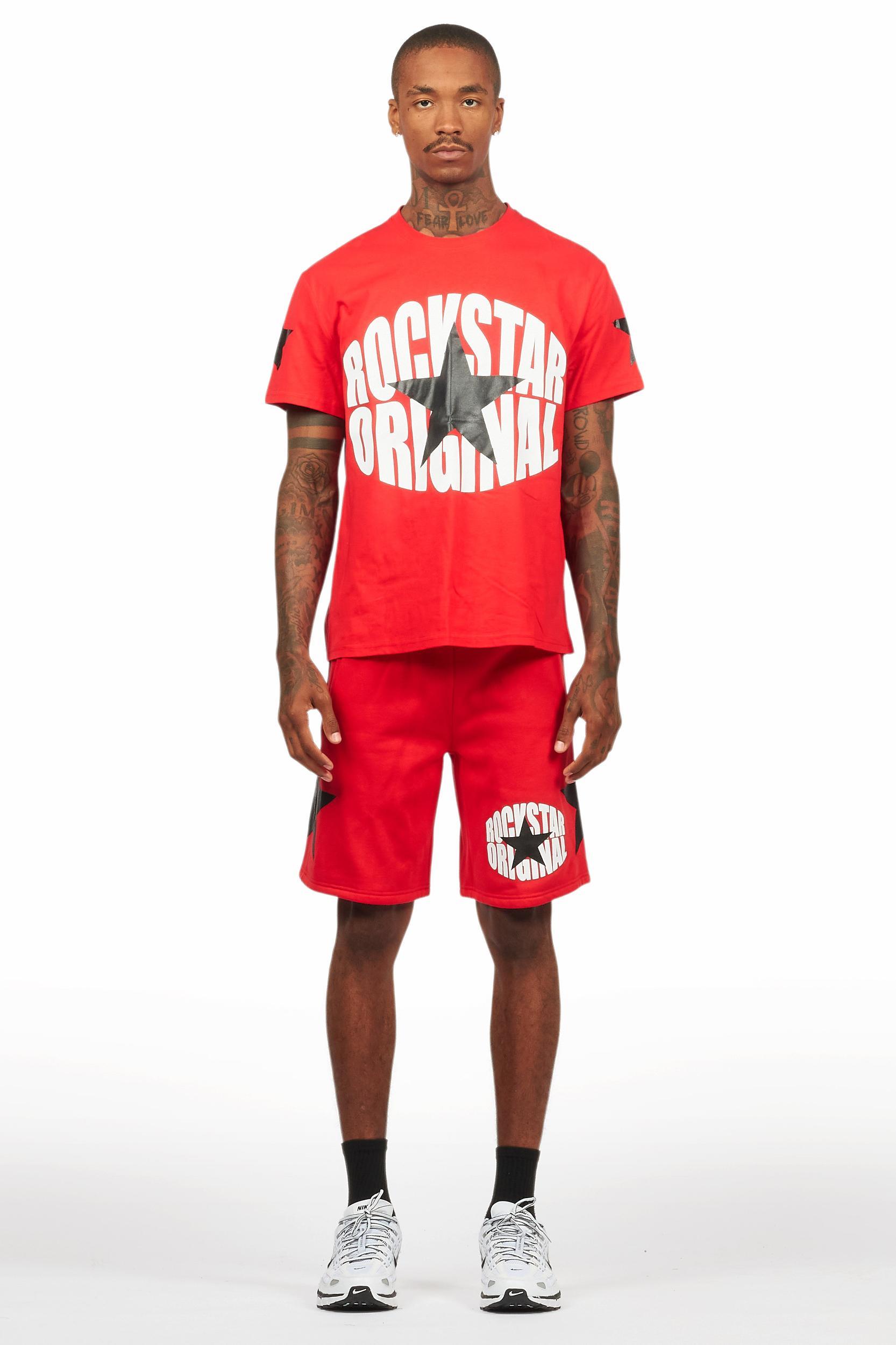 States Red/White Short Set Male Product Image