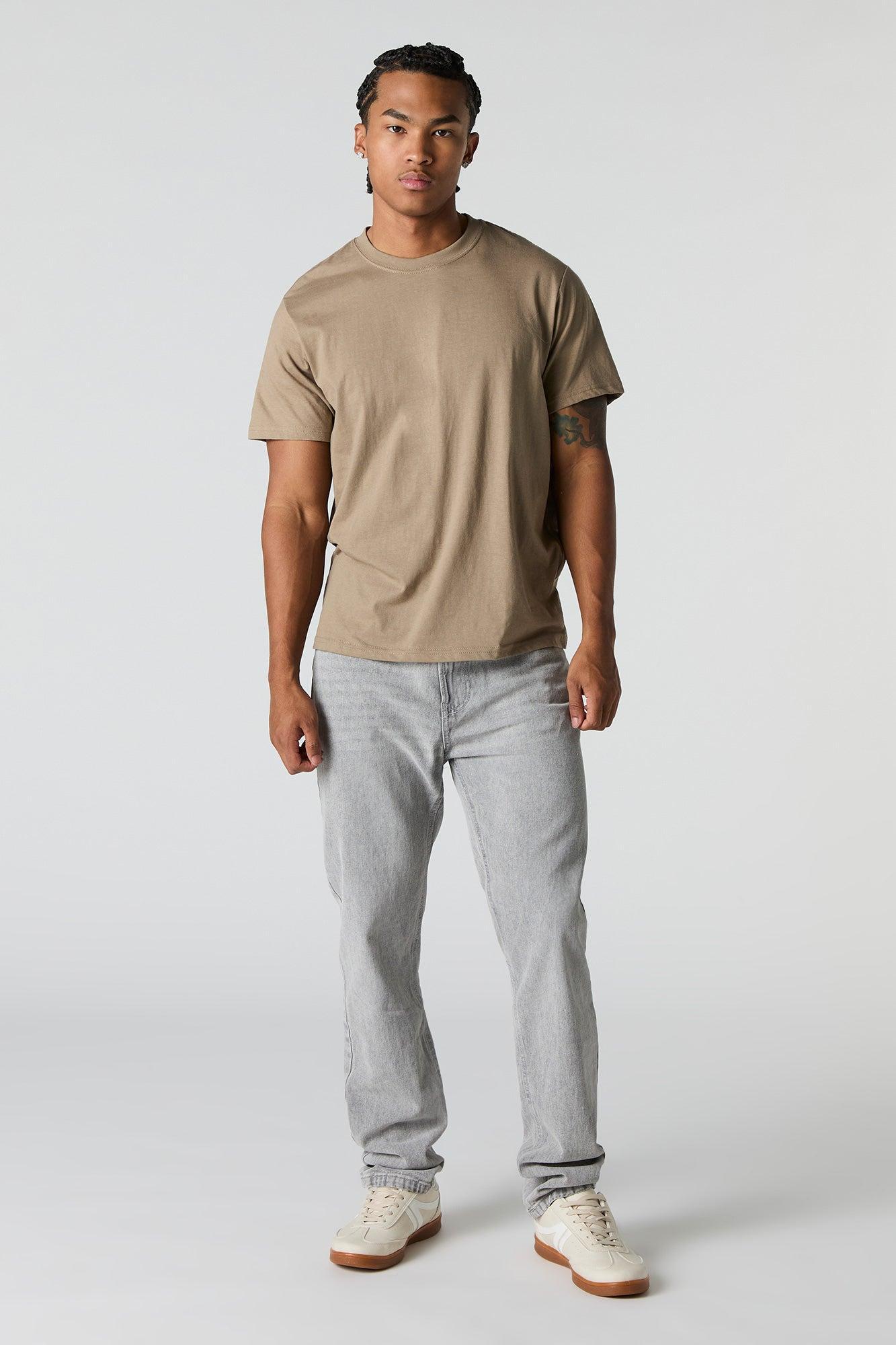 Solid Crewneck T-Shirt Male Product Image