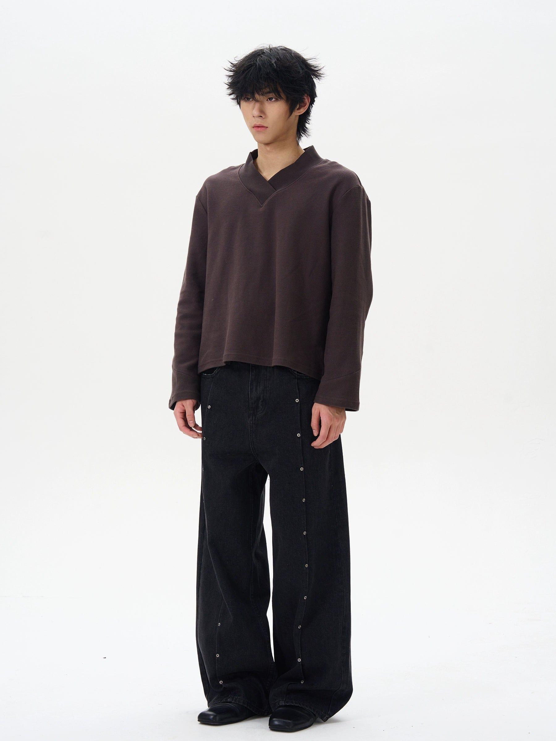 RT No. 12295 BLACK RODEO SCIMITAR DENIM JEANS Product Image
