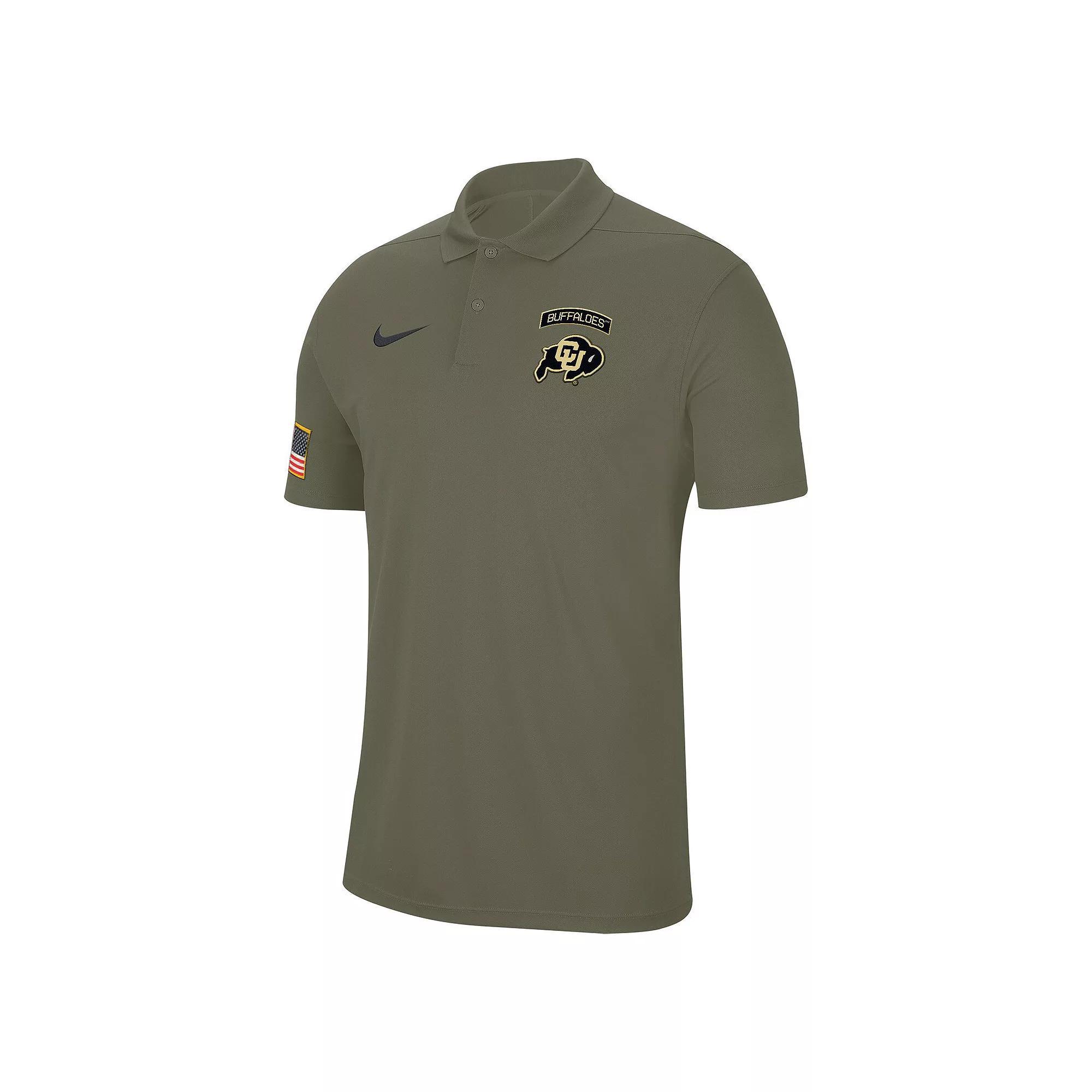 Men's Nike  Olive Colorado Buffaloes Military Appreciation Tour Performance Polo, Size: Medium, Team Product Image