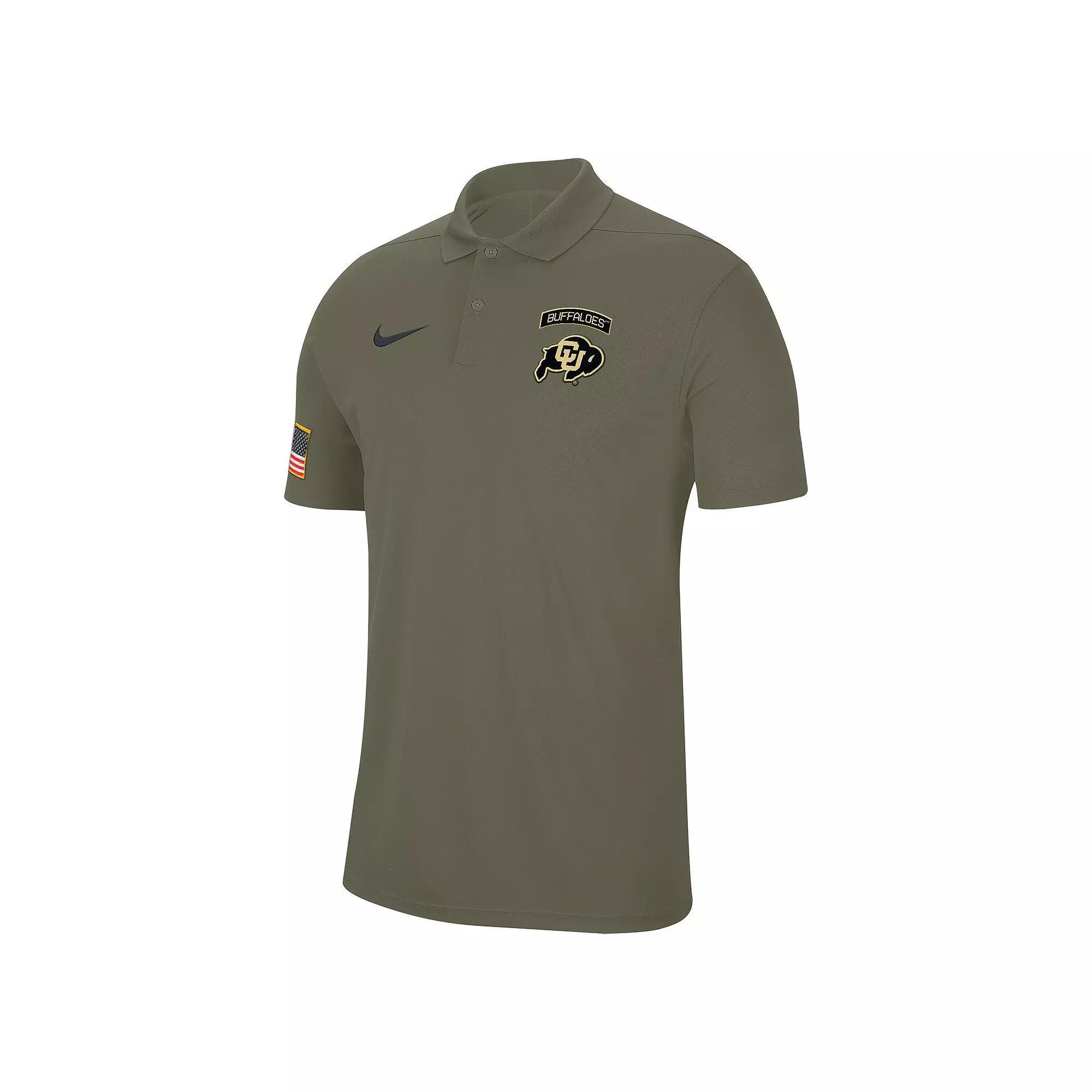 Men's Nike  Olive Colorado Buffaloes Military Appreciation Tour Performance Polo, Size: Medium, Team Product Image