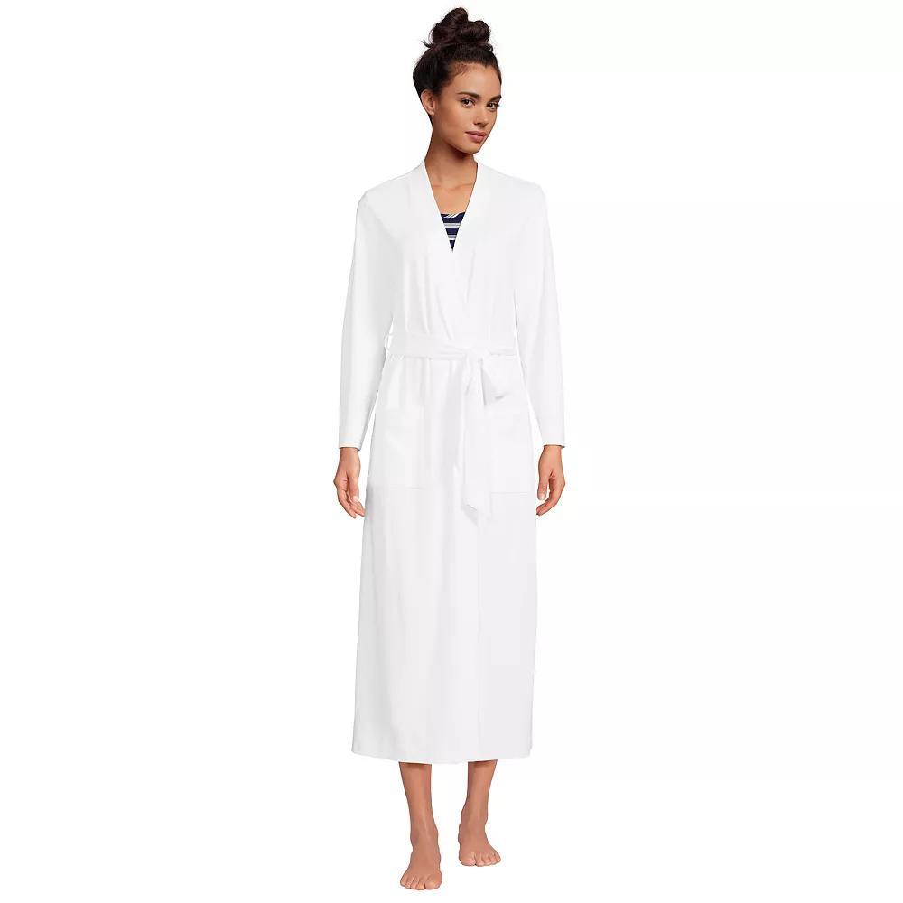 Petite Lands End Cotton Wrap Robe, Womens Product Image