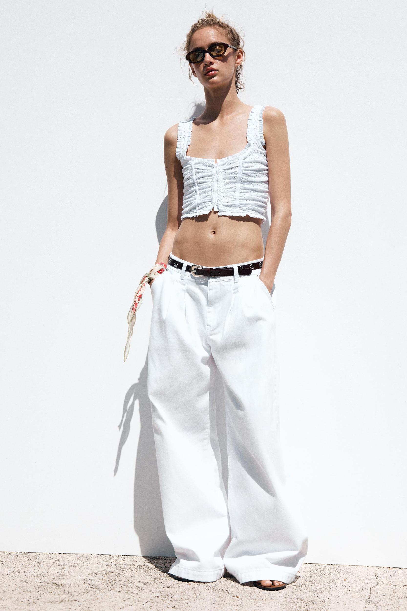 OPENWORK EMBROIDERED TOP Product Image
