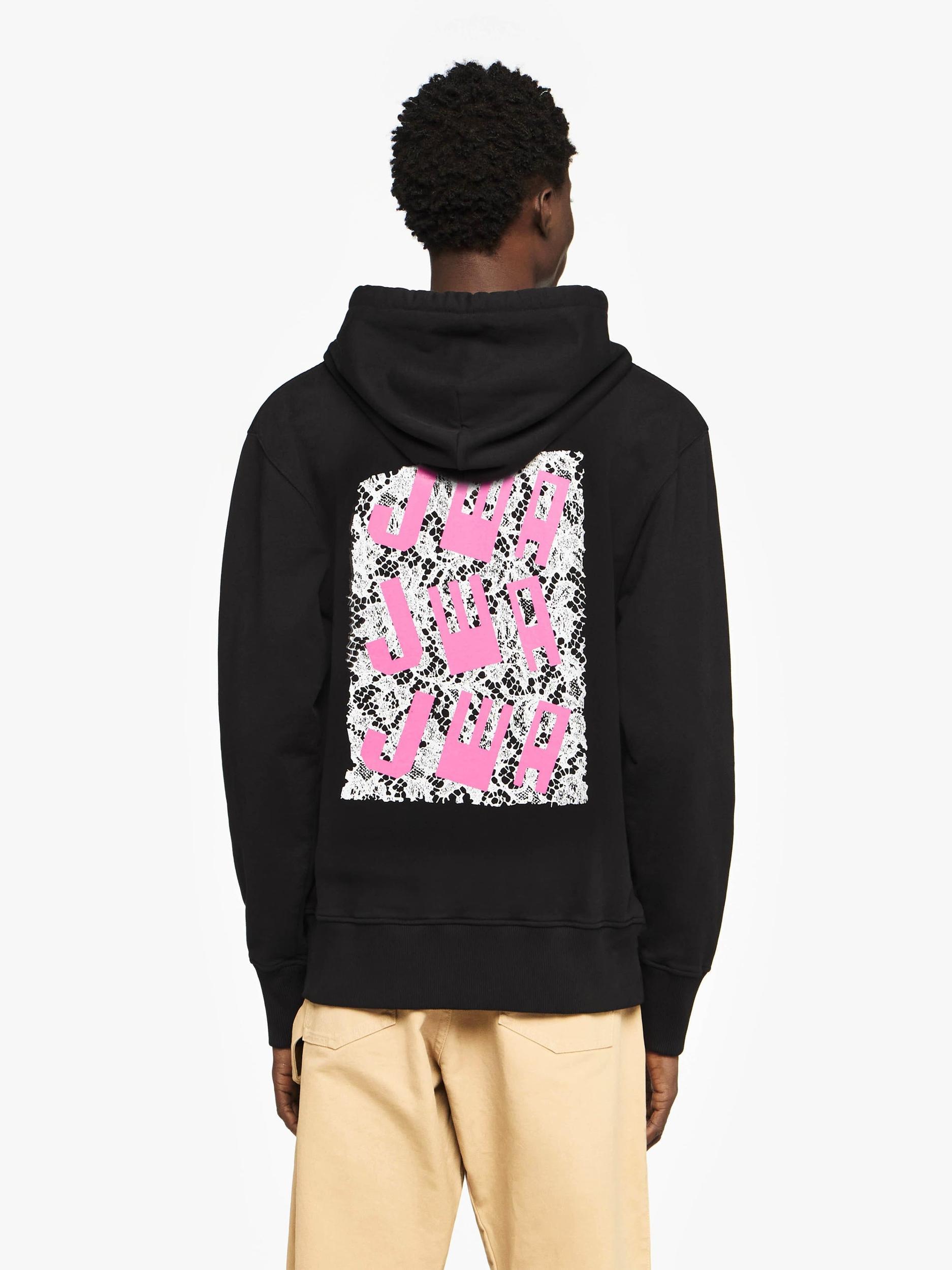 HOODIE WITH PRINTED LACE BACK PANEL Product Image