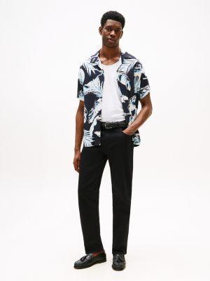 Regular Fit Banana Leaf Print Camp Shirt Product Image