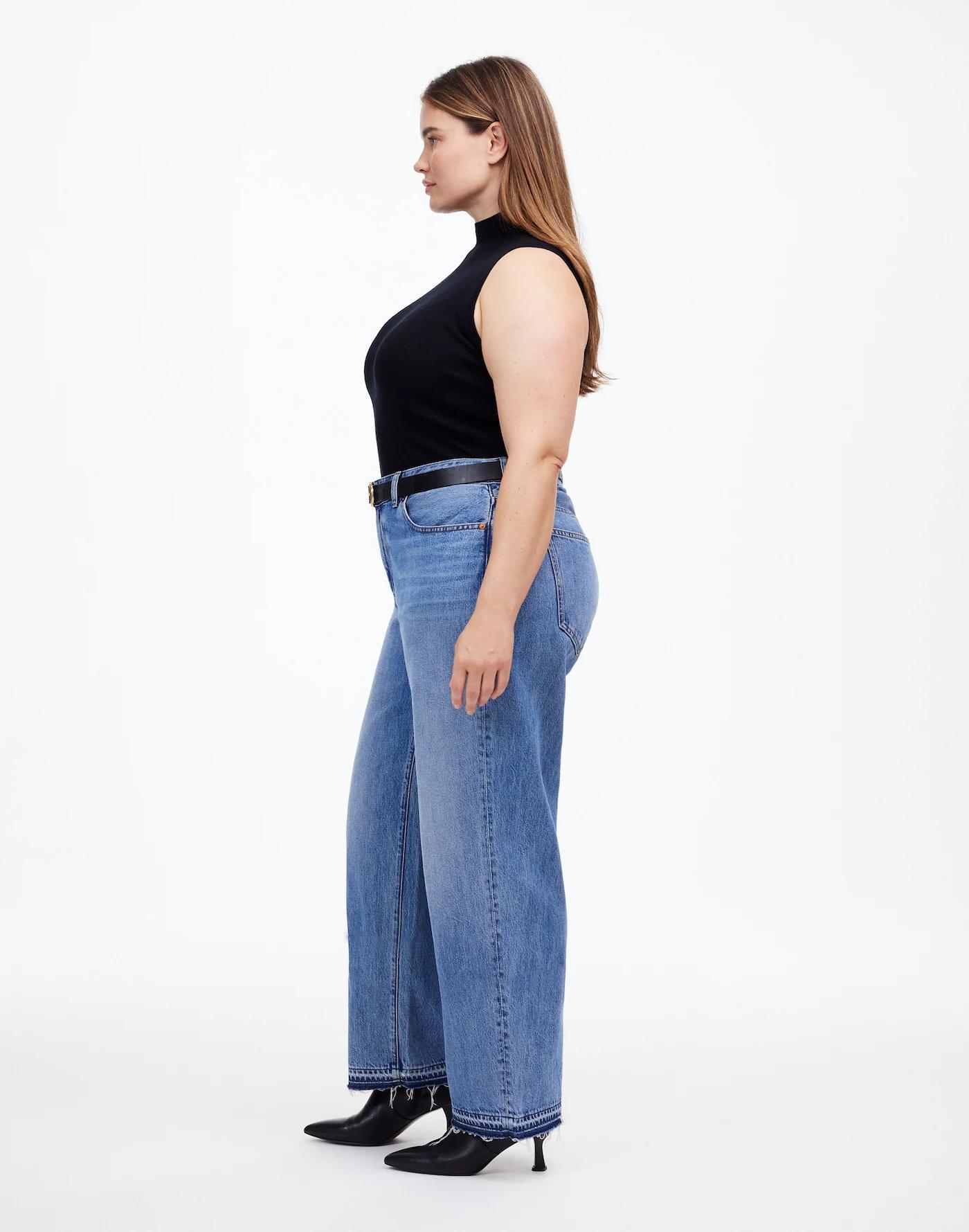 The Plus Rail Straight Jean in Reston Wash: Released-Hem Edition Product Image