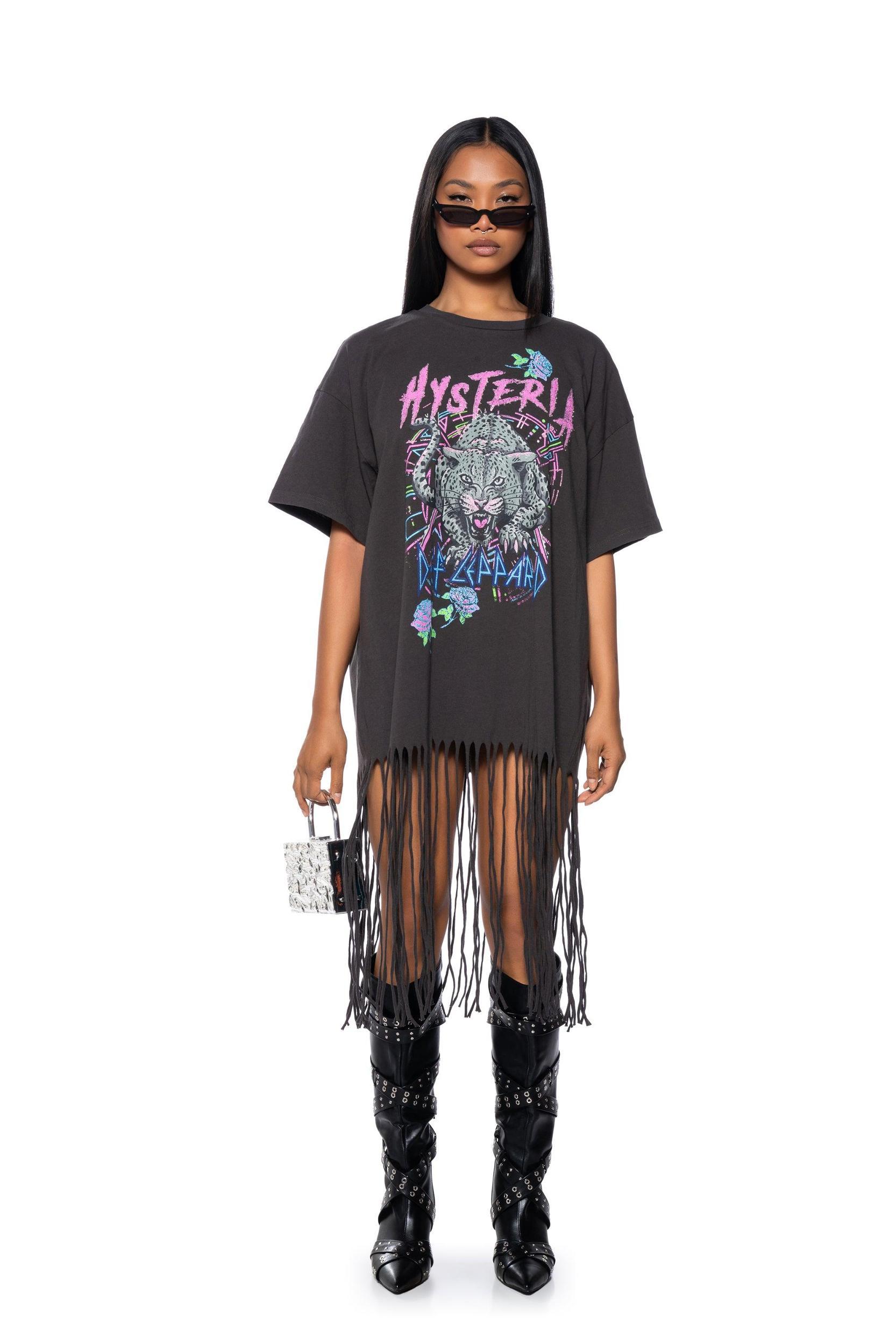DEF LEPPARD OVERSIZED SHIRT DRESS Product Image