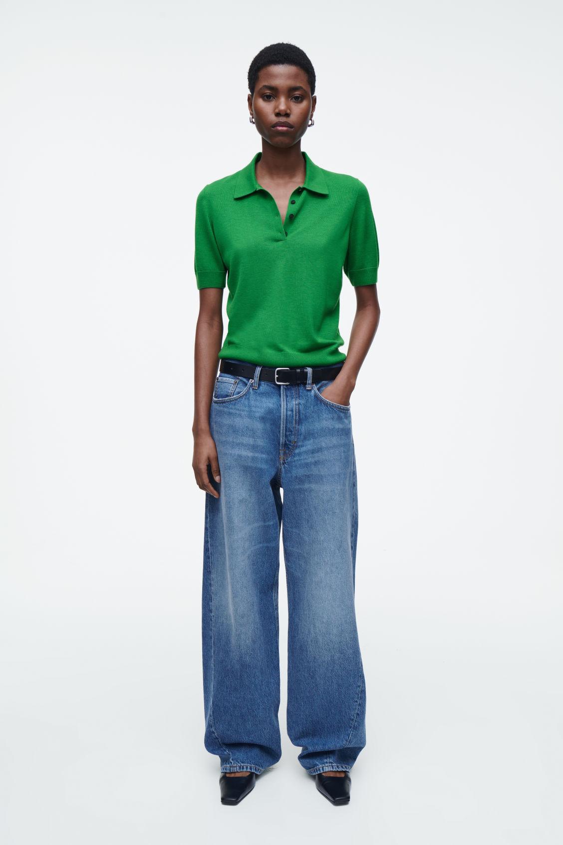 MERINO WOOL-BLEND POLO SHIRT Product Image