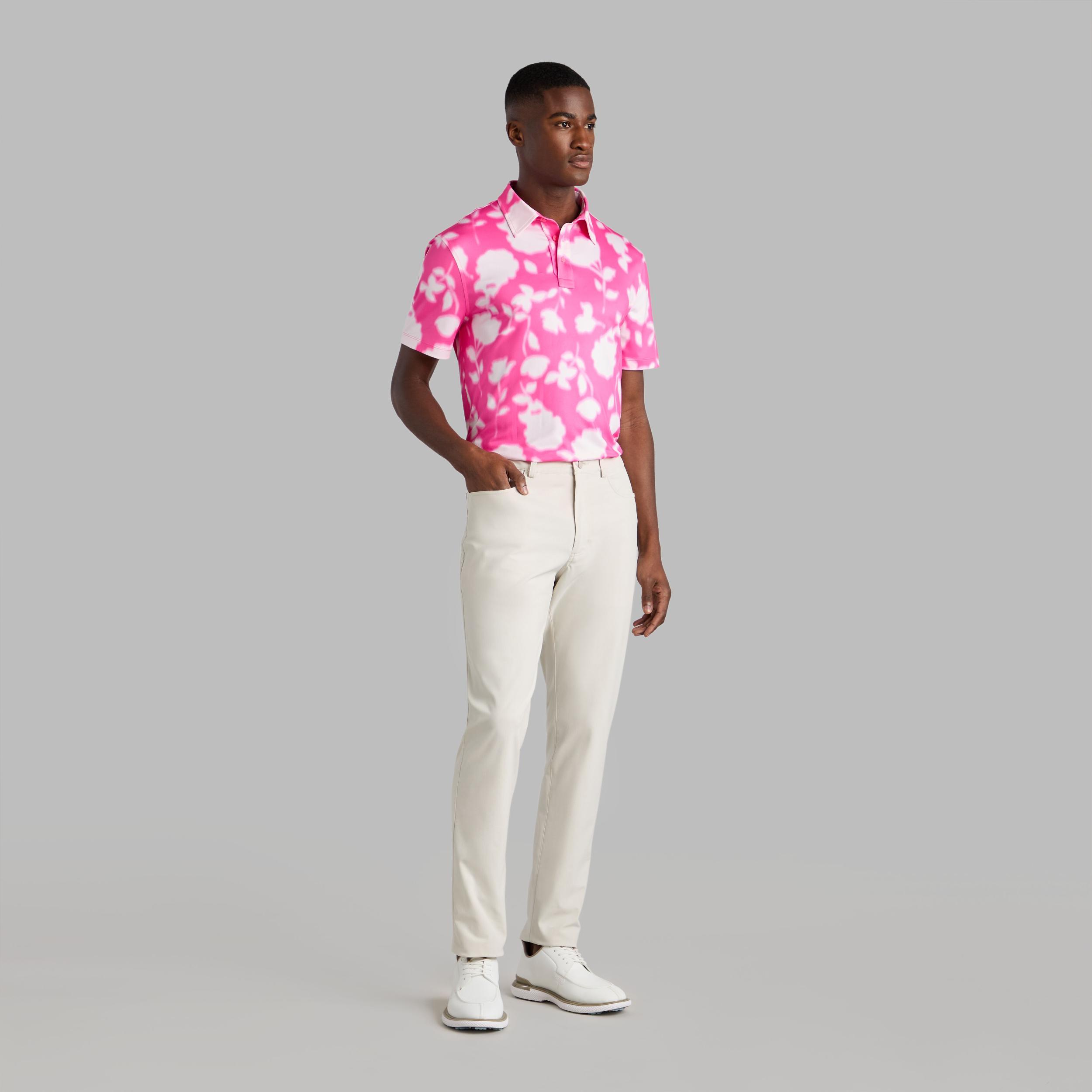 BLUR FLORAL TECH JERSEY POLO Product Image