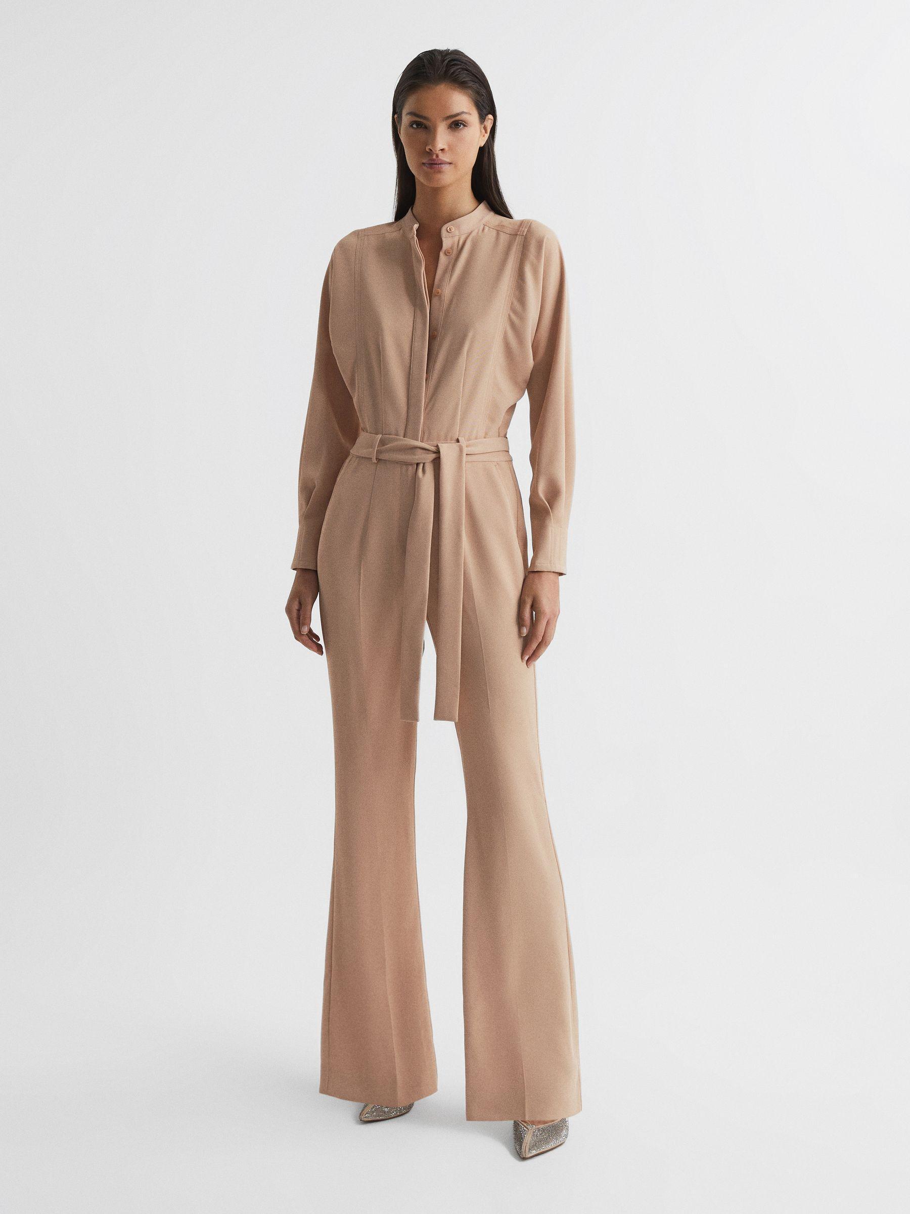 Wide Leg Jumpsuit in Nude Product Image