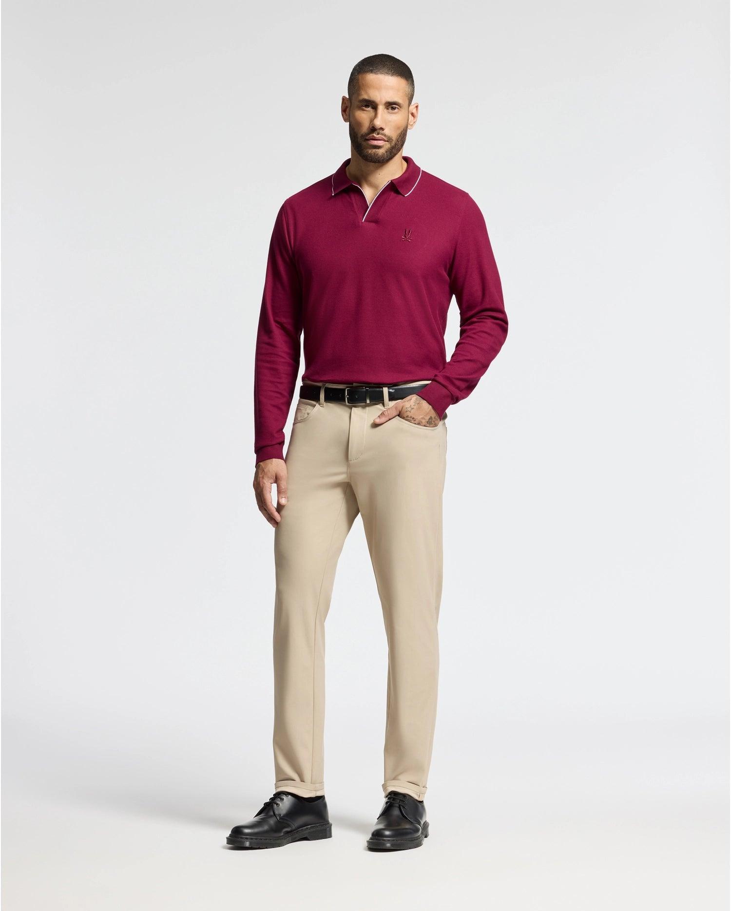 MENS CREEDE PIQUE JOHNNY COLLAR POLO - B6M265E200 Product Image