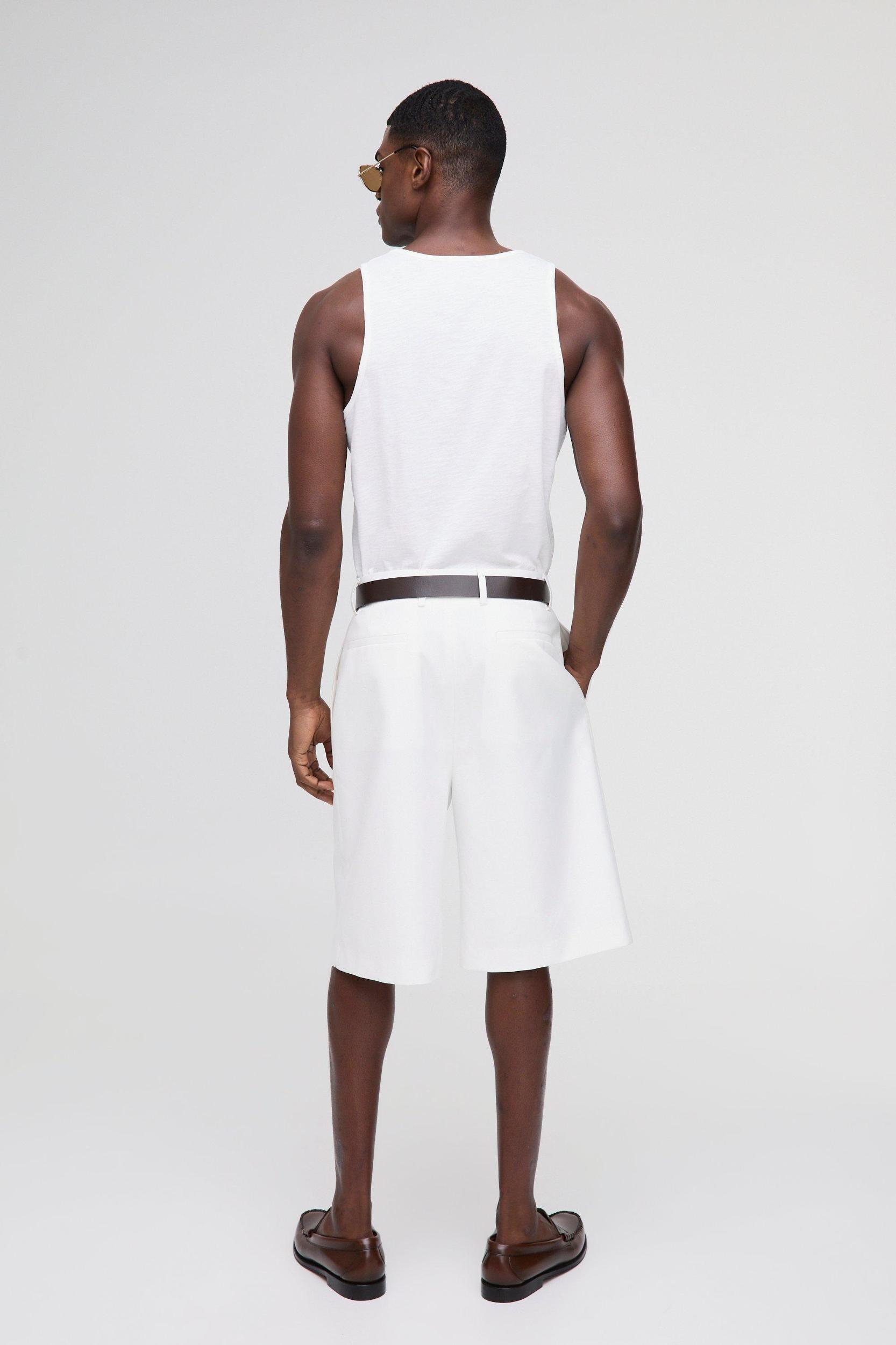 Regular Fit Slub Undershirt | boohooMAN USA Product Image