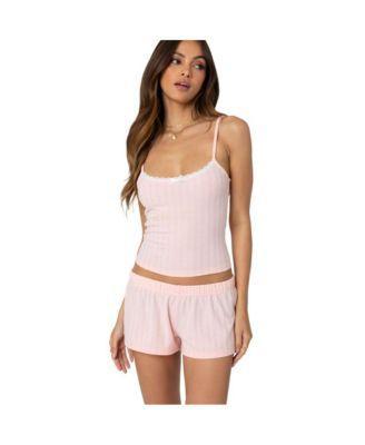 Edikted Womens Irene Pointelle Tank Top Product Image