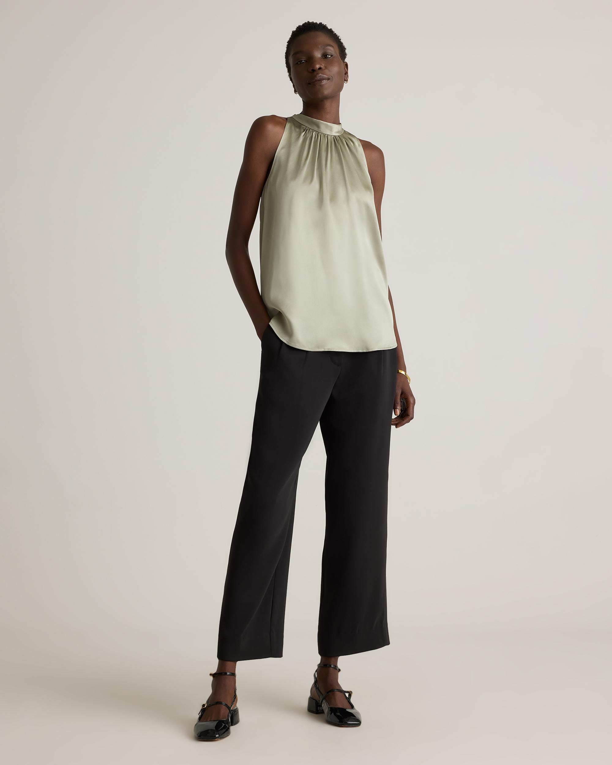Quince | Women's Halter Top Size XS, Silk Product Image