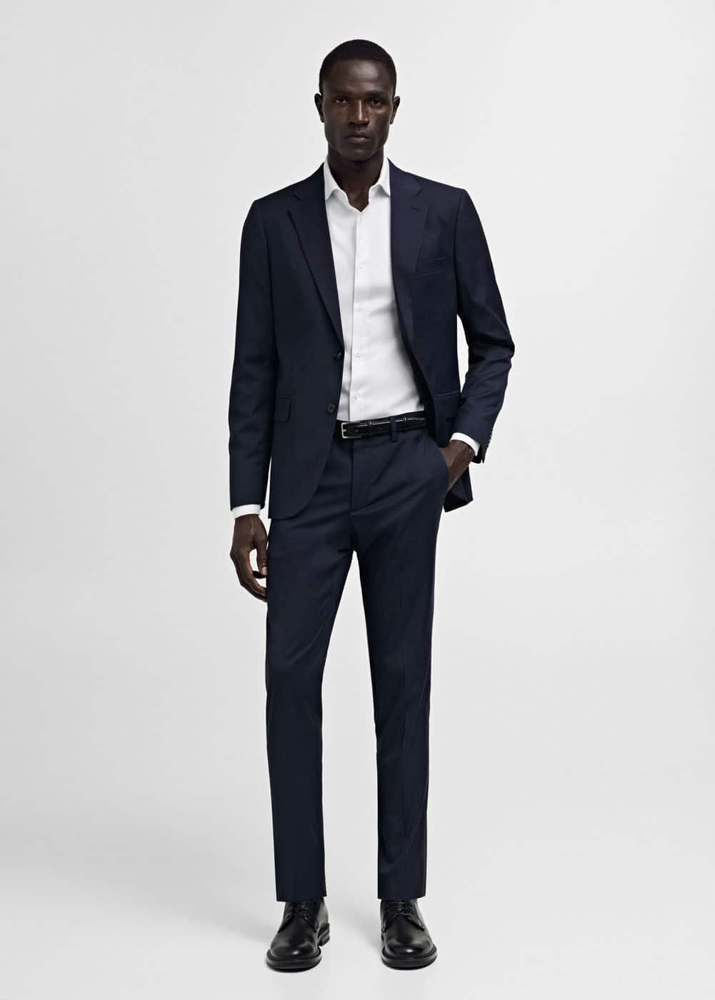 100% cotton slim-fit suit shirt - Men | MANGO USA Product Image