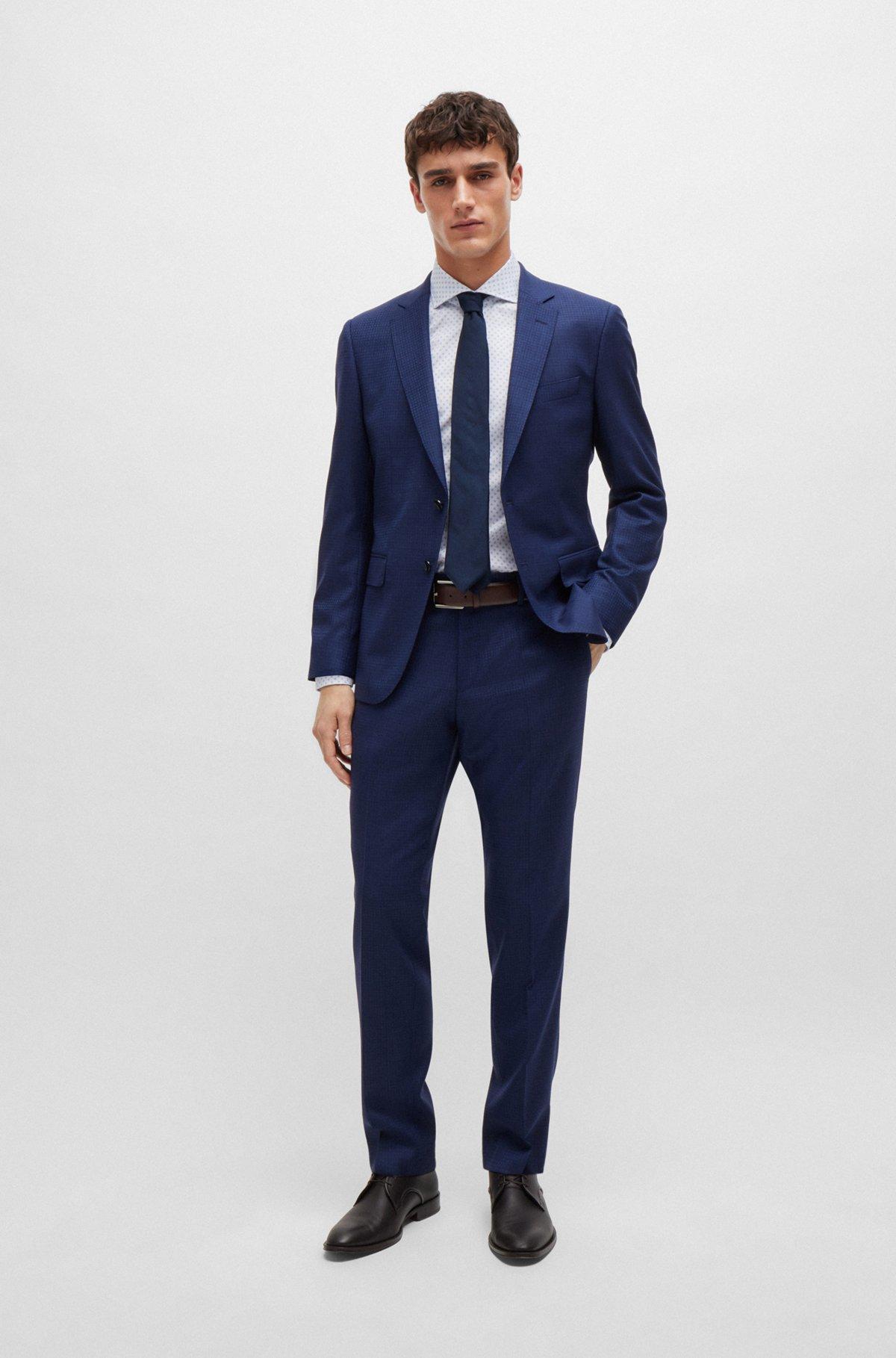 Slim-fit shirt in printed stretch cotton Product Image