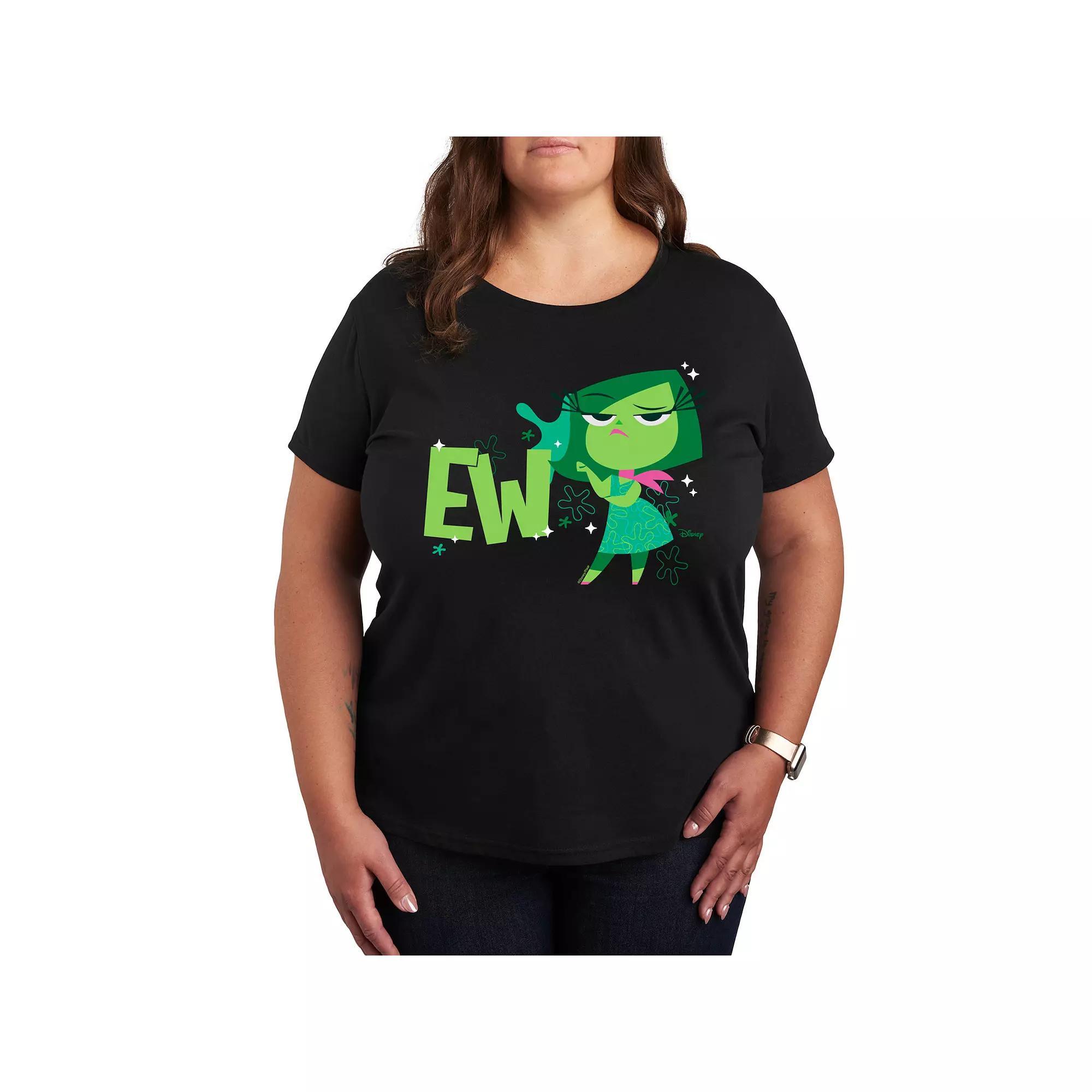 Disney / Pixars Inside Out 2 Disgust Plus Size Ew Graphic Tee, Womens Product Image