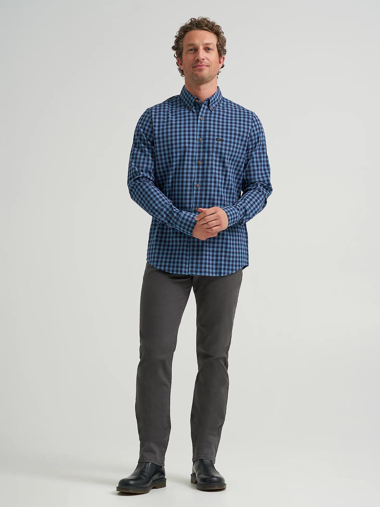 Men's Plaid Woven Button Down Shirt | Men's Tops & Tees | Lee® Product Image
