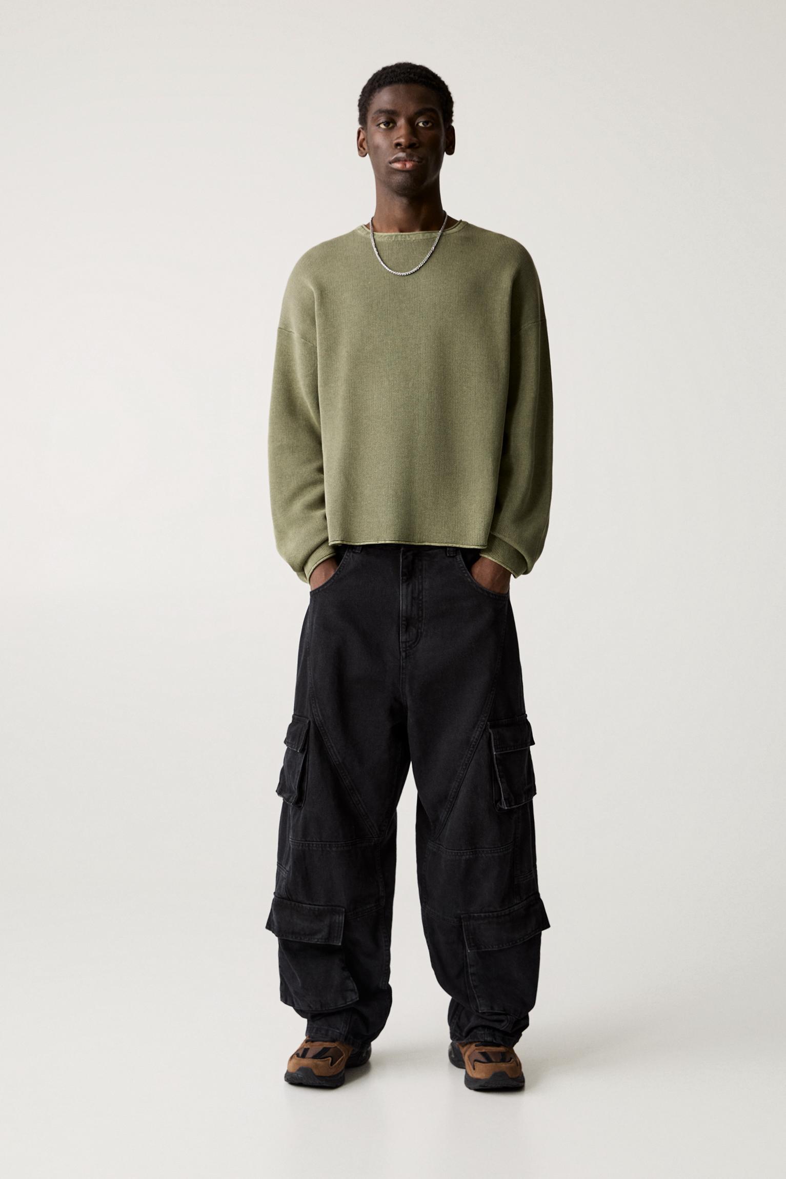Faded raw edge sweater Product Image
