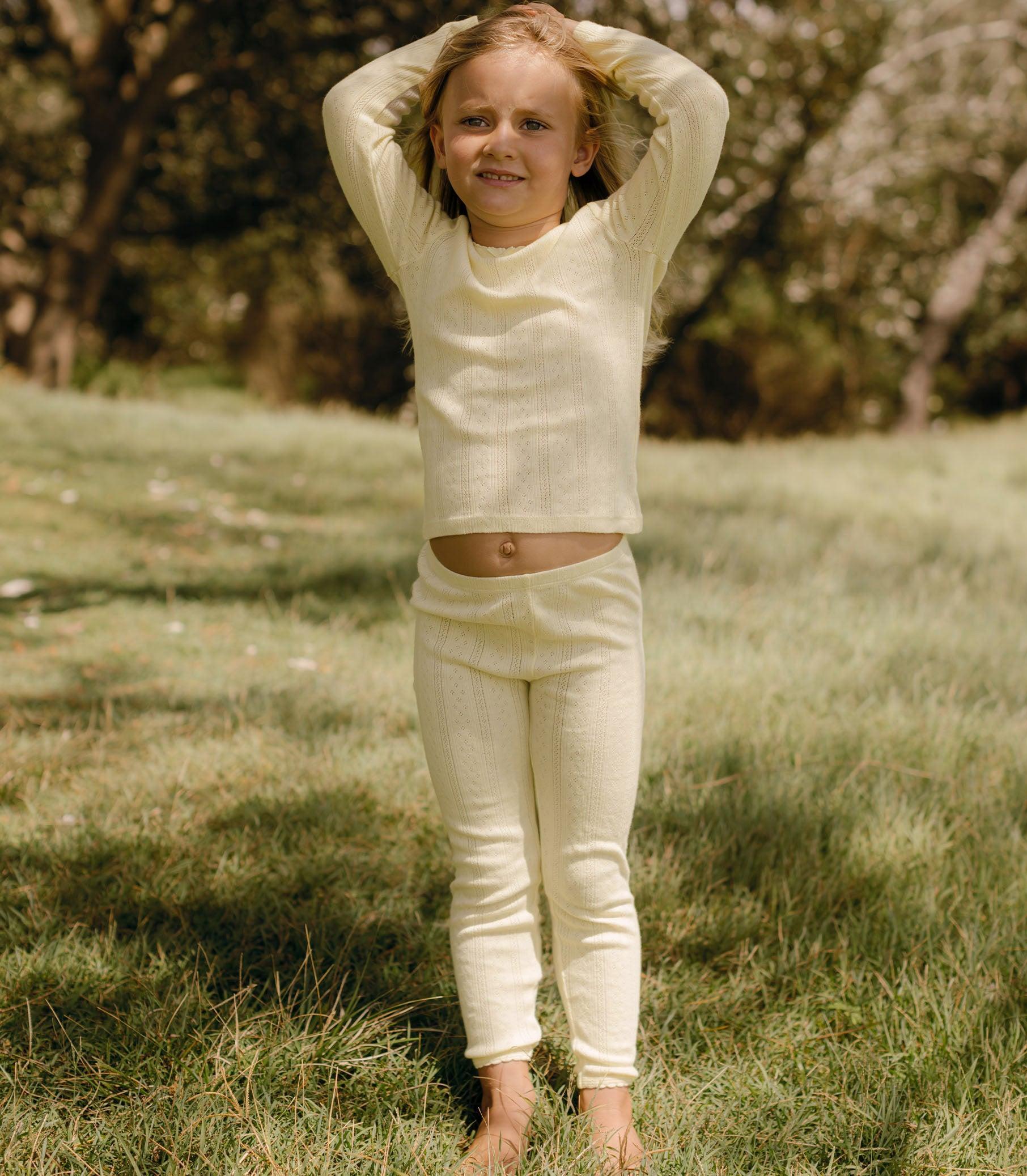 OCTAVE TEE -- CREME CITRON QUELLE JOLIE POINTELLE Kids Product Image