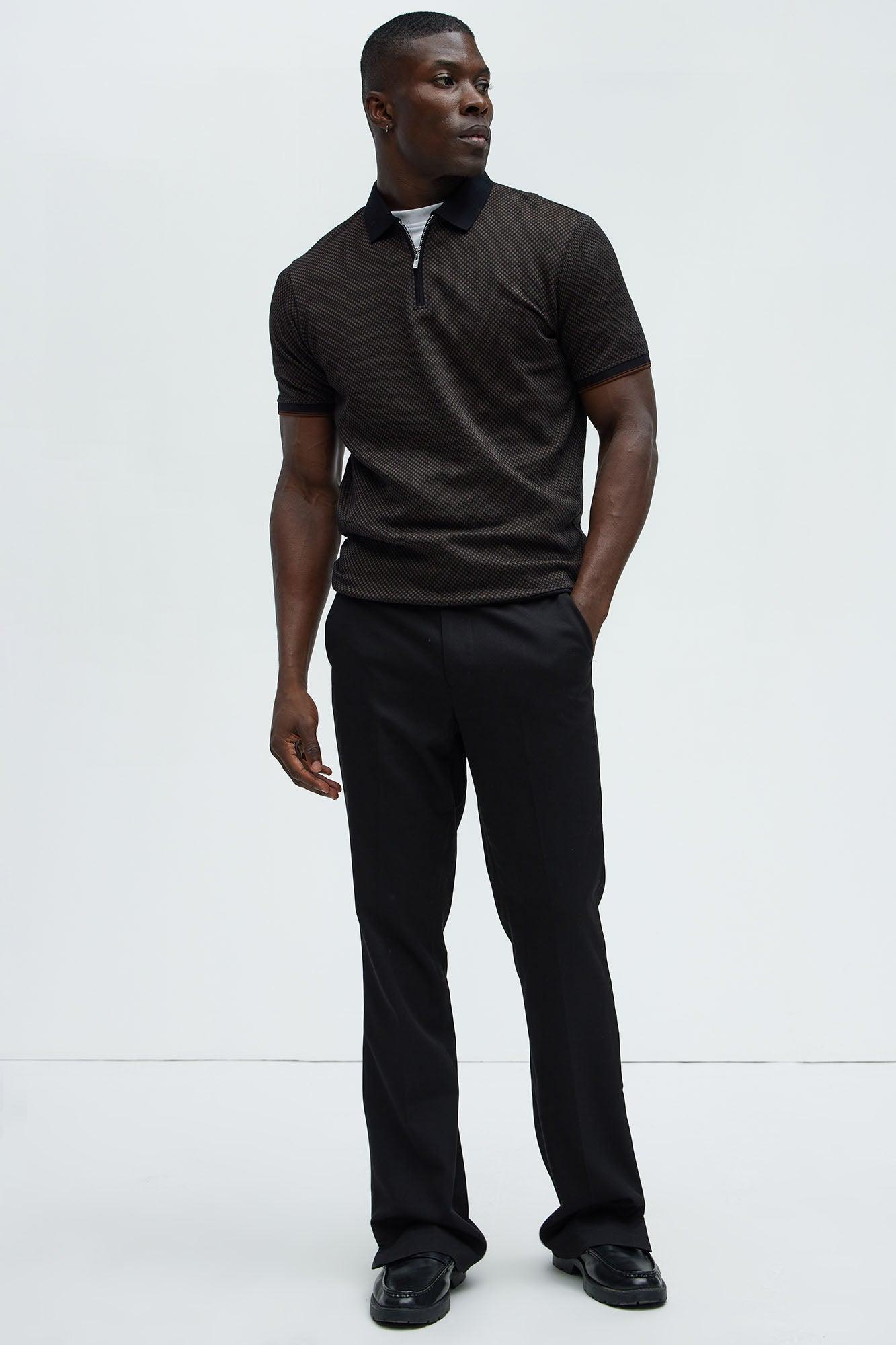 Payout Short Sleeve Polo - Black/Brown Product Image