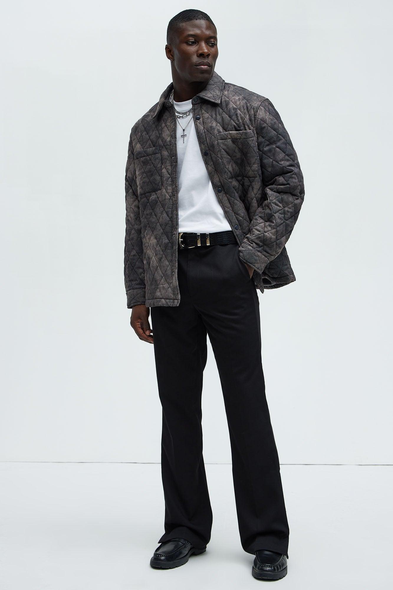 Bayswater Vintage Quilted Button Up Shirt - Black/combo Product Image